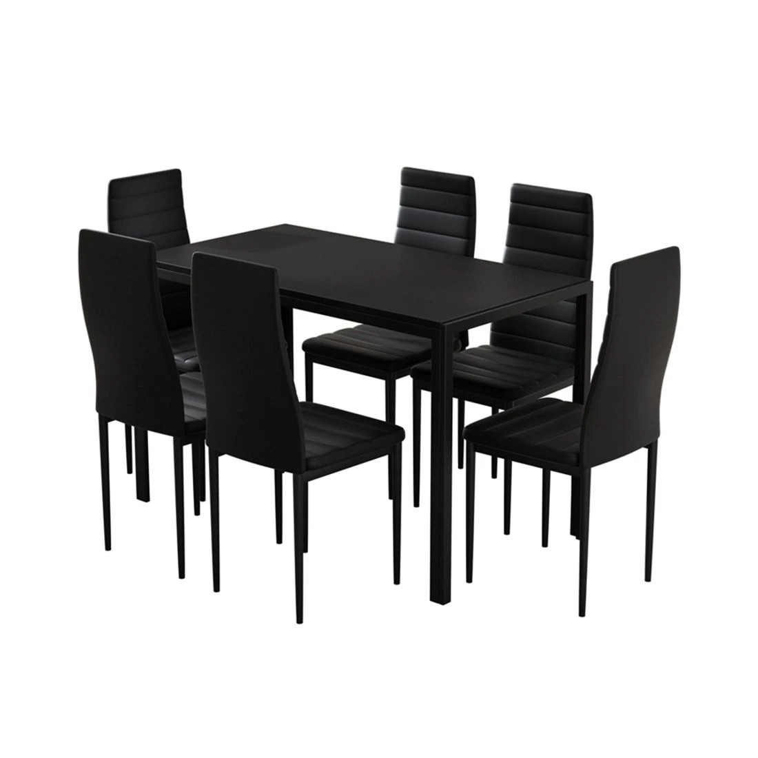 2 Artiss Dining Chairs And Table Dining Set 6 Chair Set Of 7
 - Black, 2 of 6