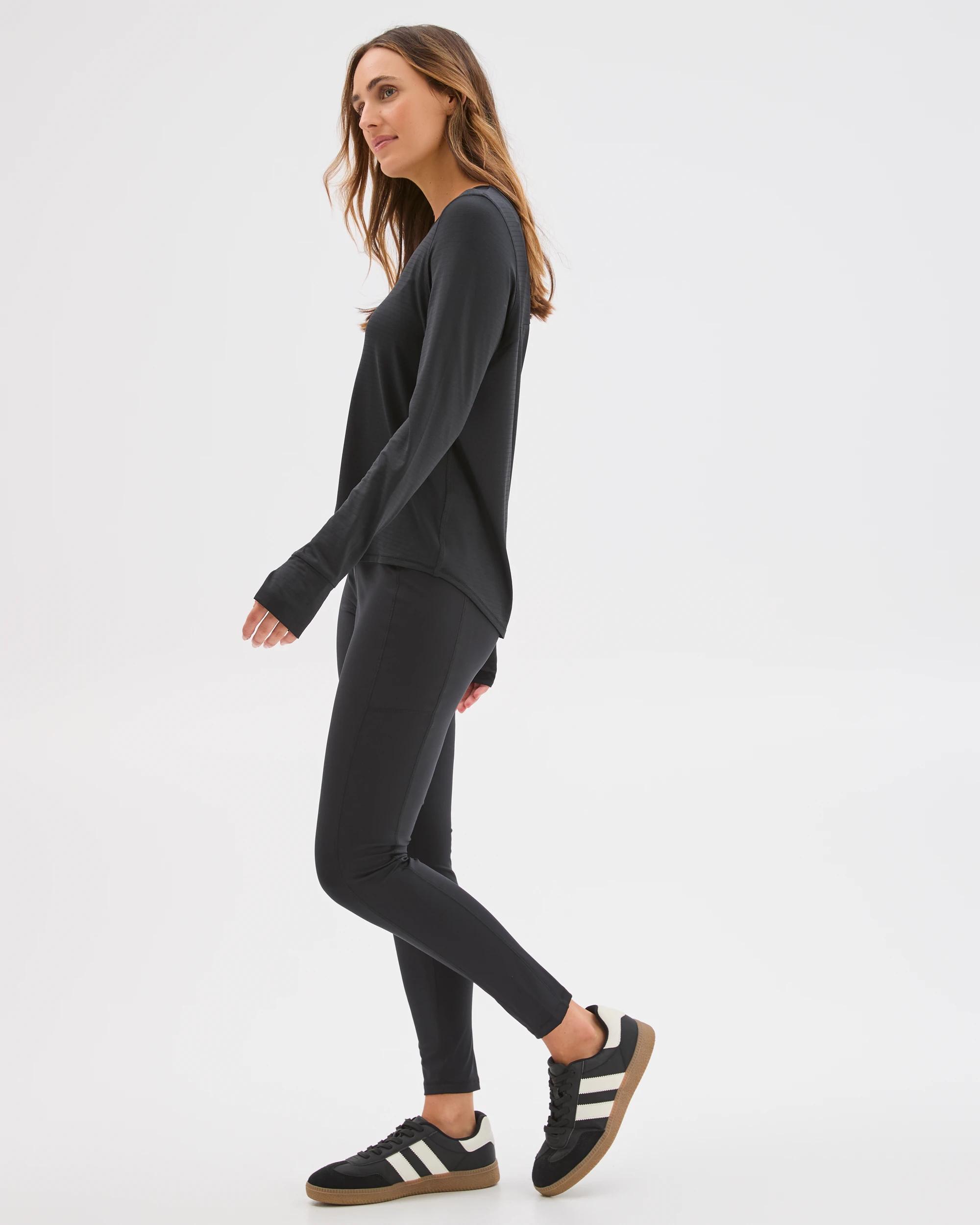 4 Target Active Fleece Lined Full Length Tights BLACK, 4 of 7