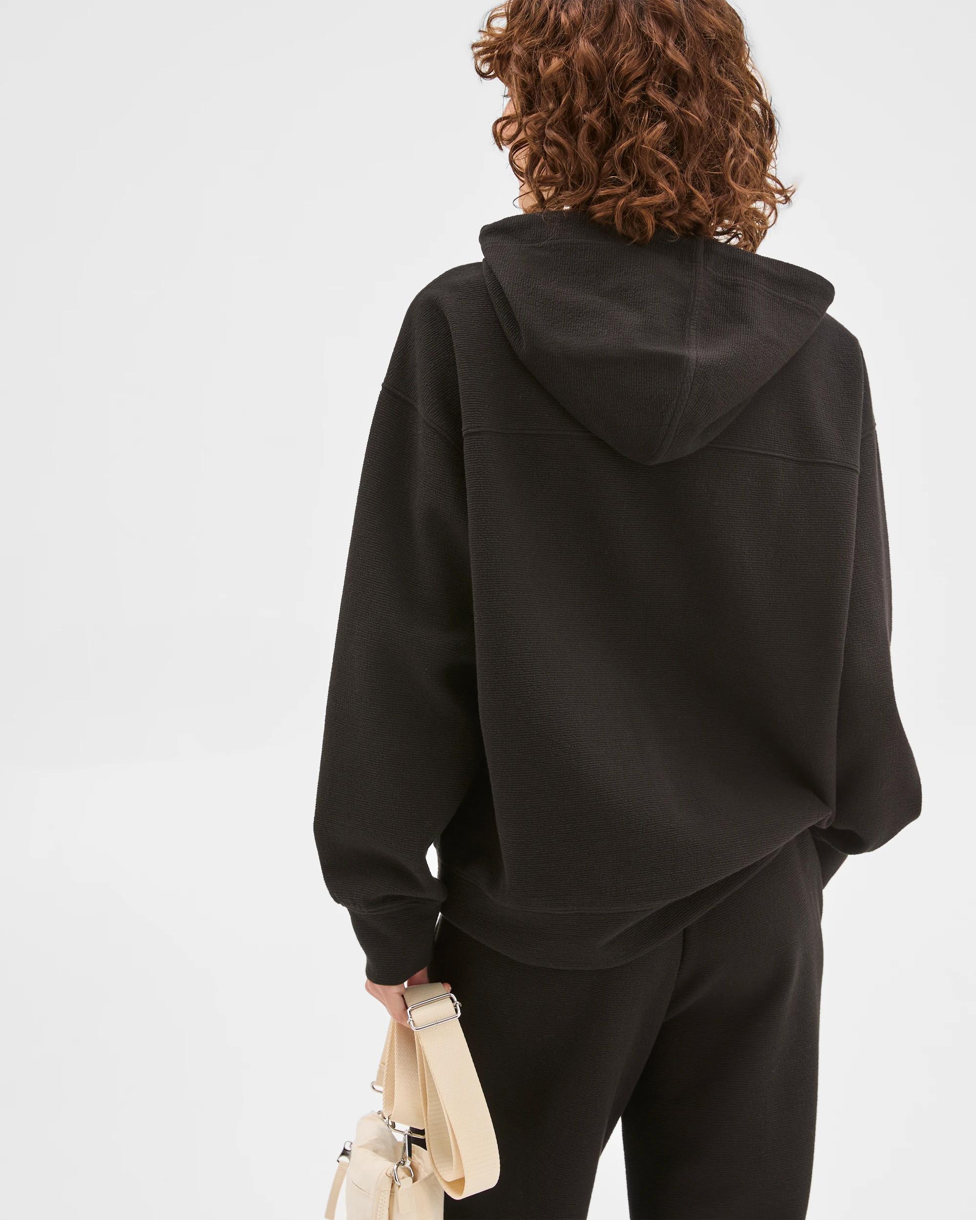 7 Target Active Active Australian Cotton Blend Crinkle Hooded Jumper BLACK, 7 of 7