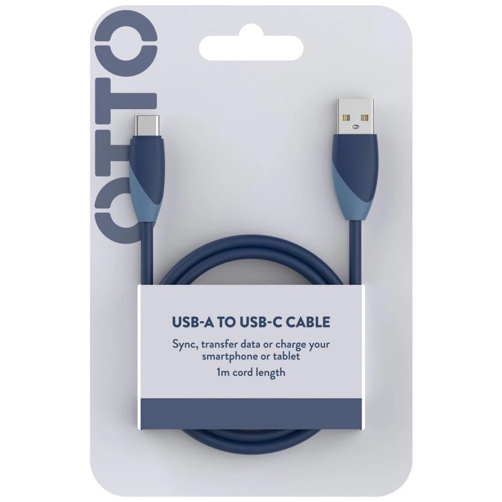 3 Otto USB-A to USB-C Cable 1m Blue, 3 of 5