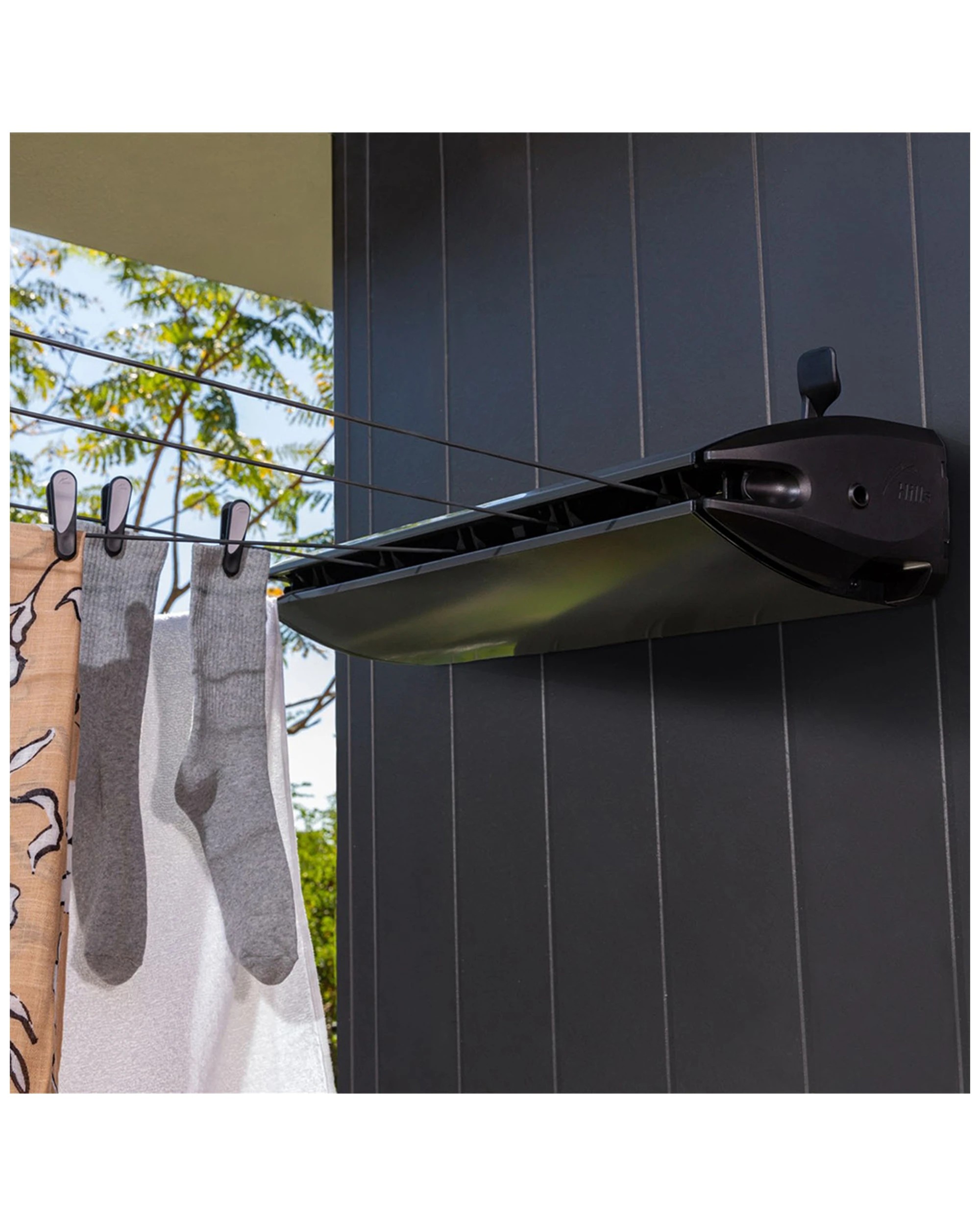 3 Hills 5 Line 6.75m High Tension Super Long Retracting Clothesline Monument - Natural, 3 of 3