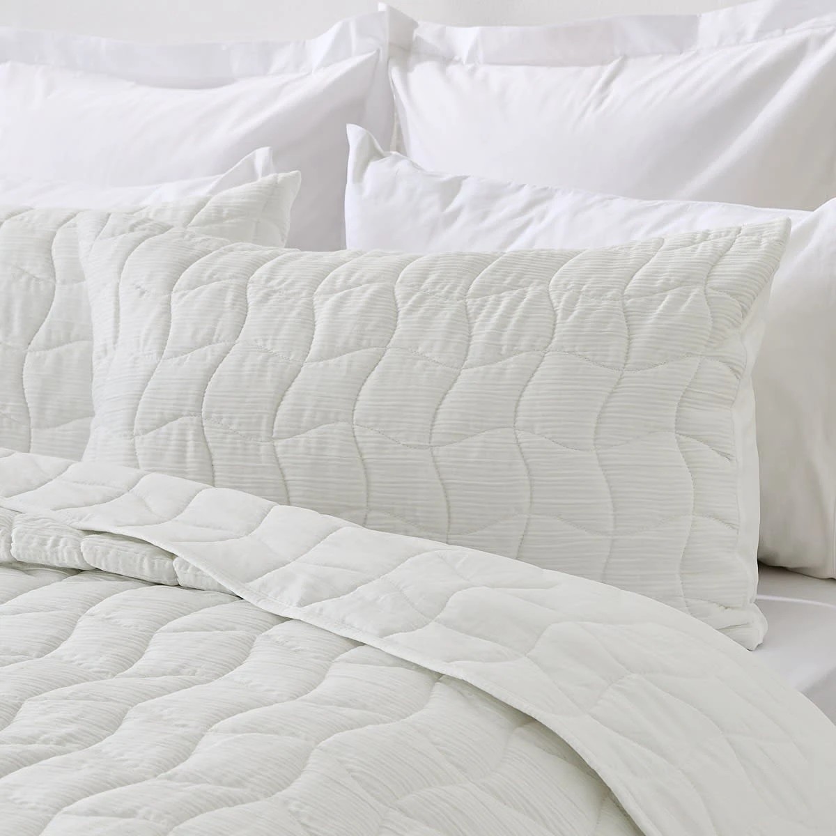 2 Ella Coverlet Set - Queen/King Bed, White, 2 of 6