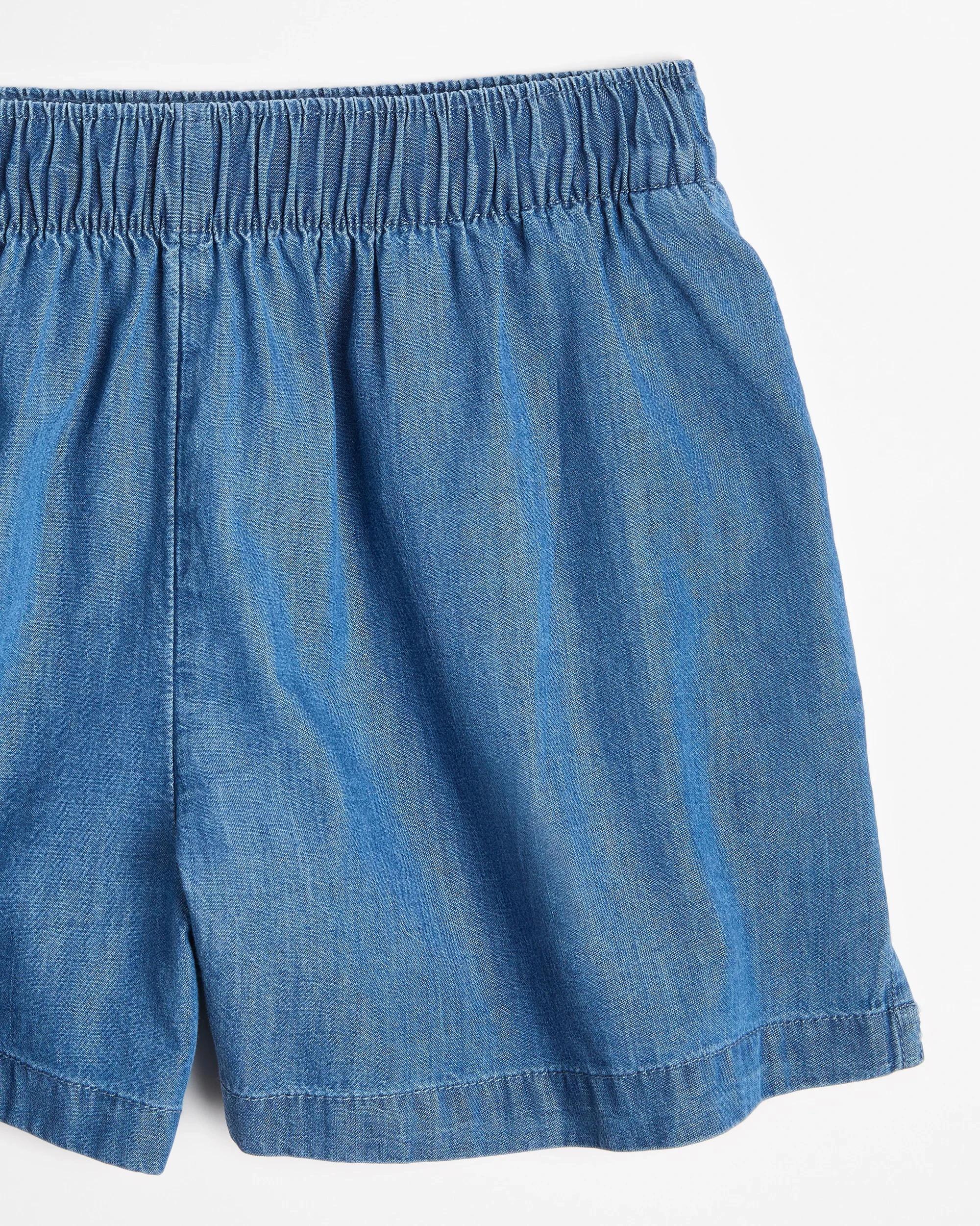 5 Target Australian Cotton Chambray Short MID BLUE, 5 of 6