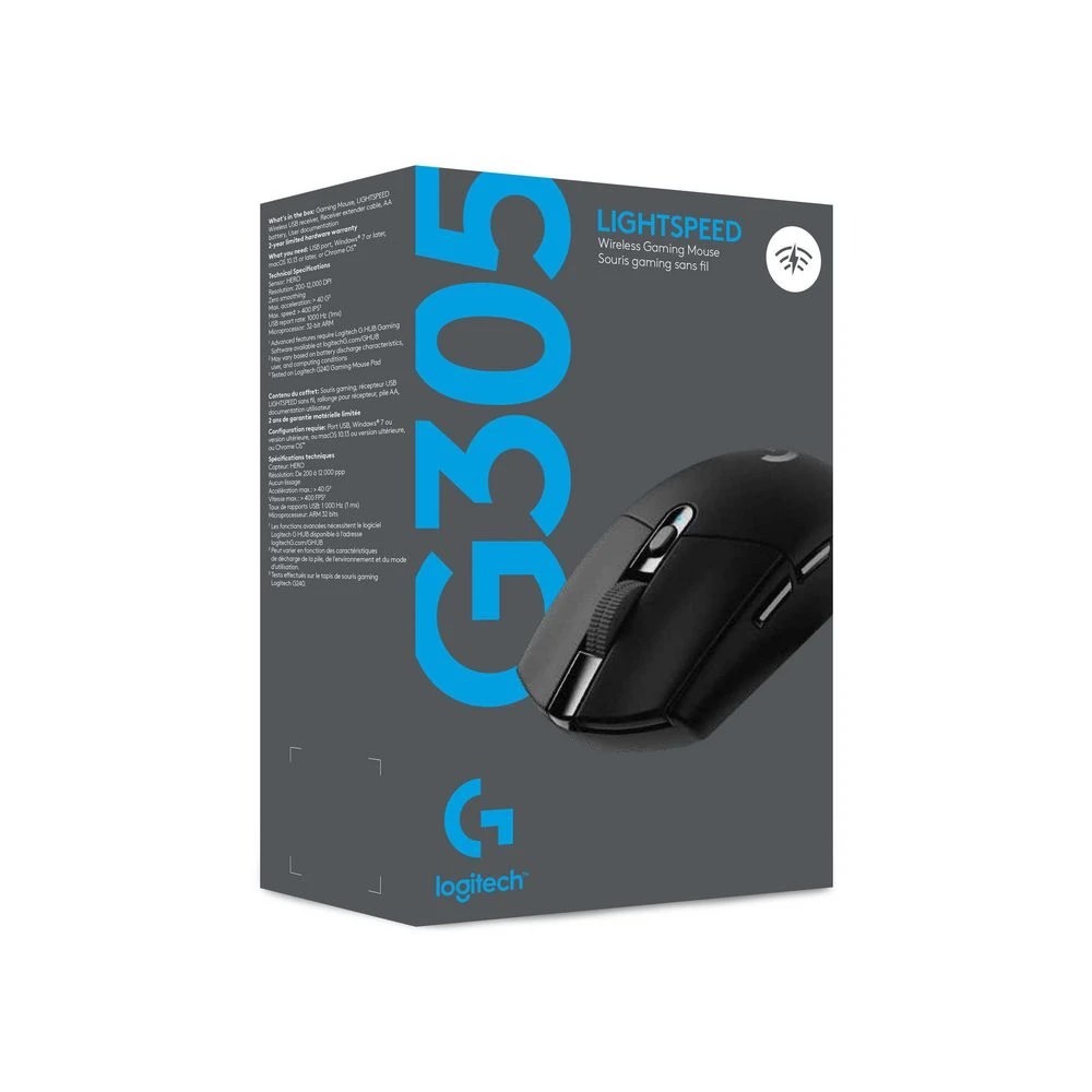 5 Logitech G305 LIGHTSPEED Wireless Gaming Mouse Black, 5 of 6