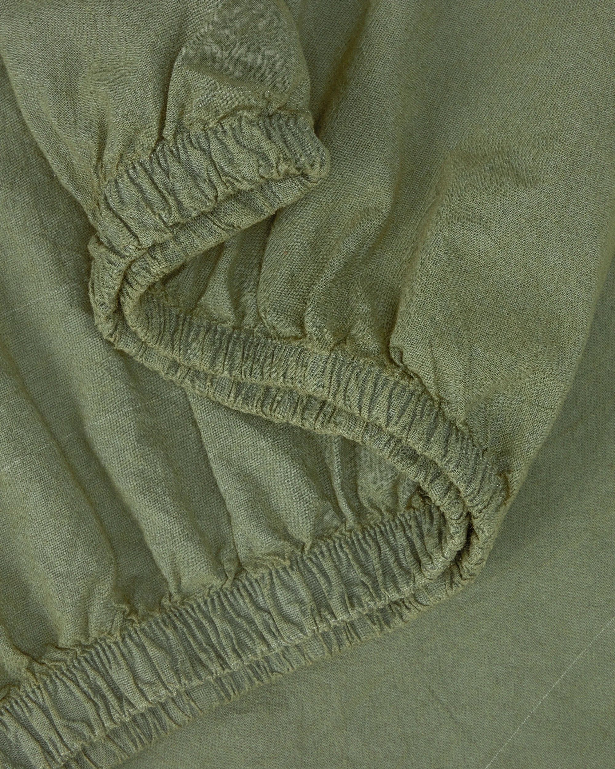 3 Stonewashed Cotton Sheet Set - Queen Bed, Green, 3 of 5