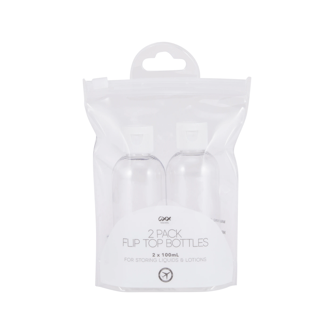 1 2 Pack Travel Solutions Flip Top Bottles, 1 of 4
