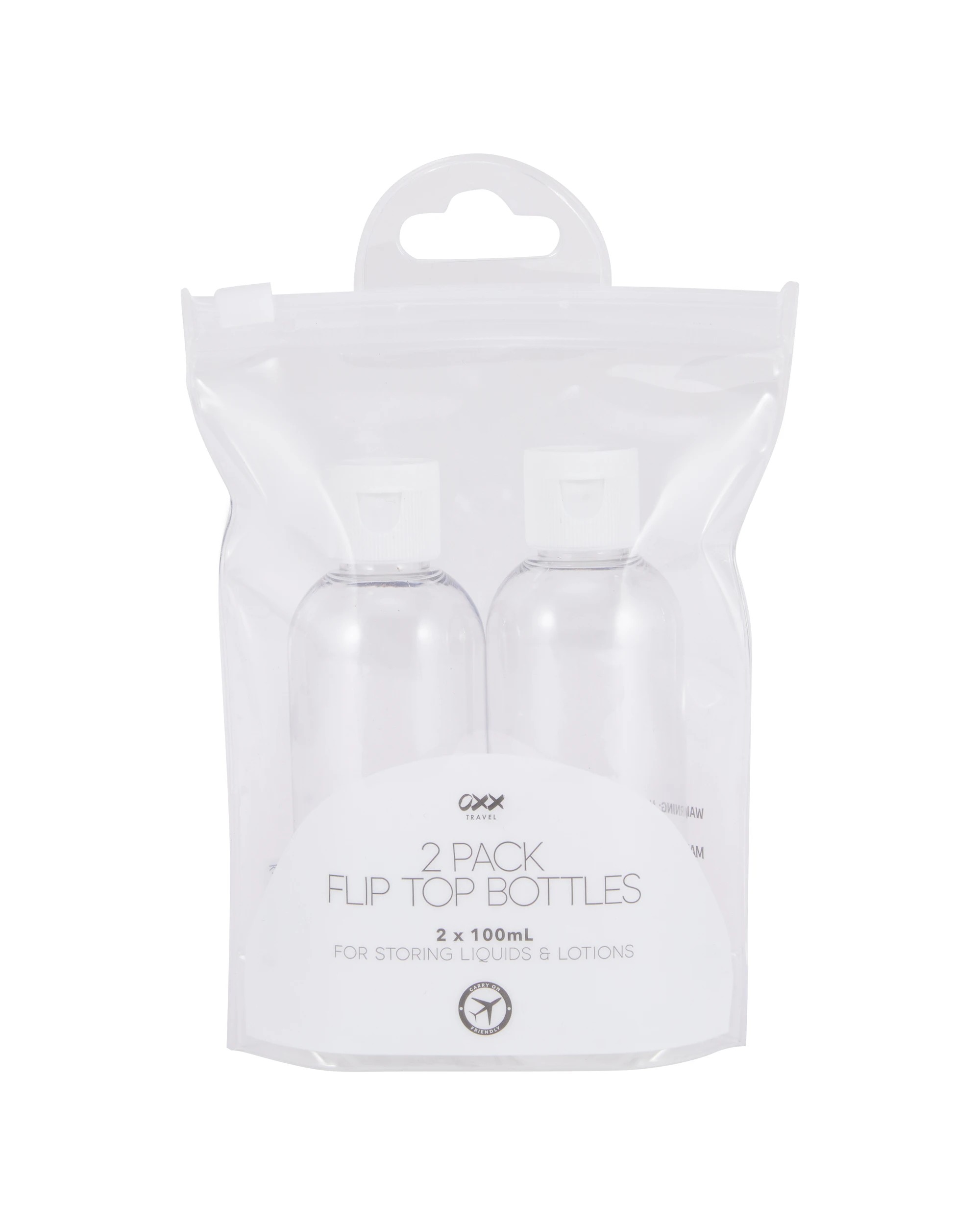 1 2 Pack Travel Solutions Flip Top Bottles, 1 of 4