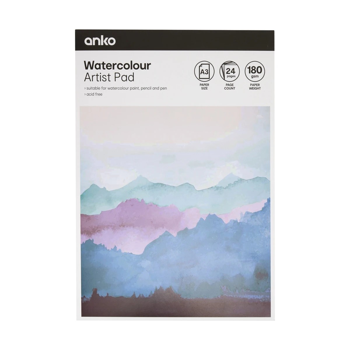 1 A3 Watercolour Artist Pad, 1 of 6