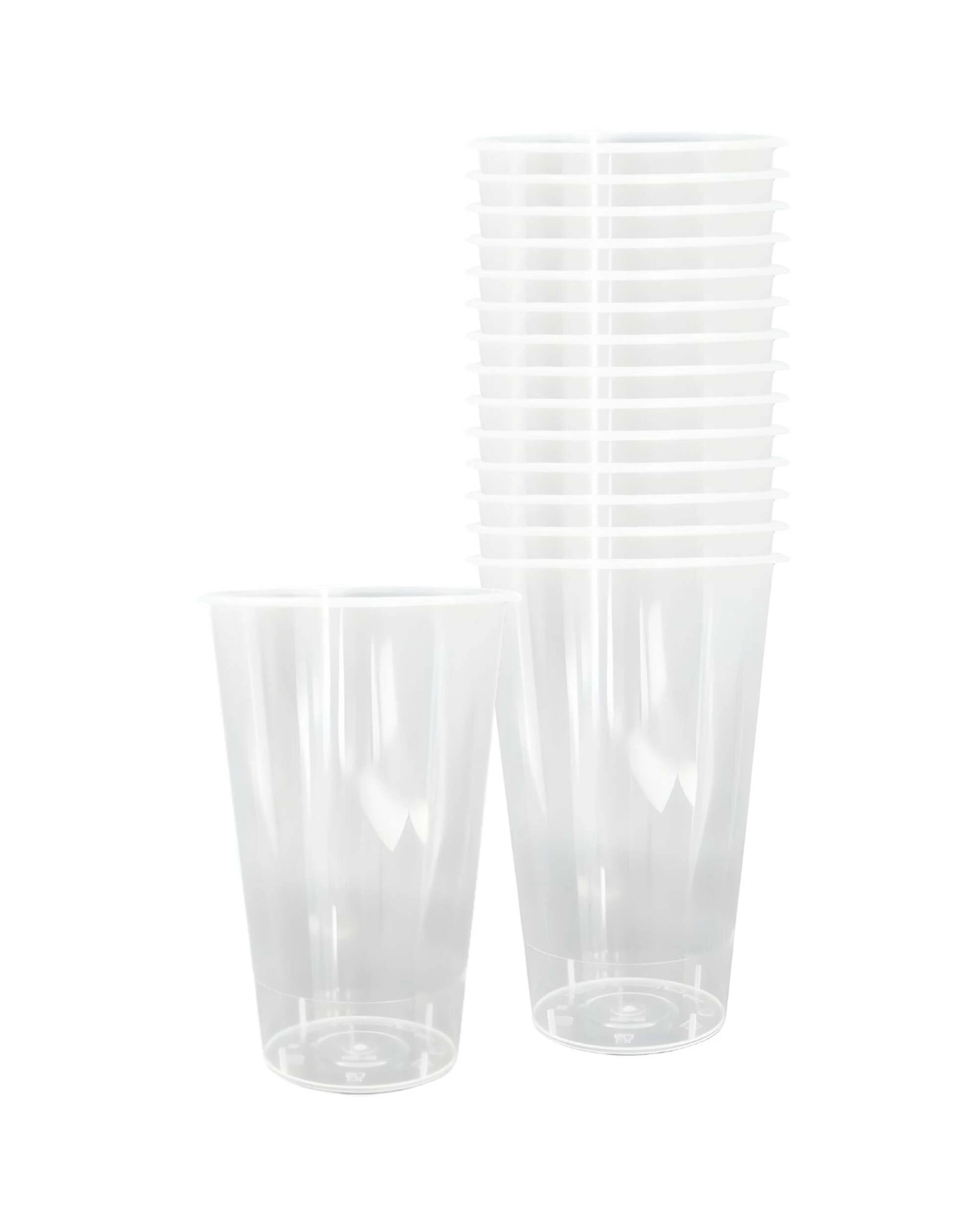 1 Partyware Everyday Home Frosted Reusable Cups 450ml Pack of 15 - Clear, 1 of 4