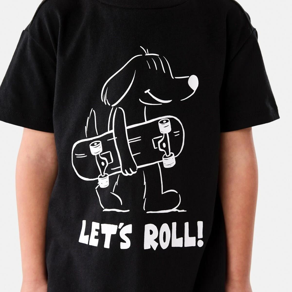 4 Chest Print T-shirt SKATE DOG KMART BLACK, 4 of 6