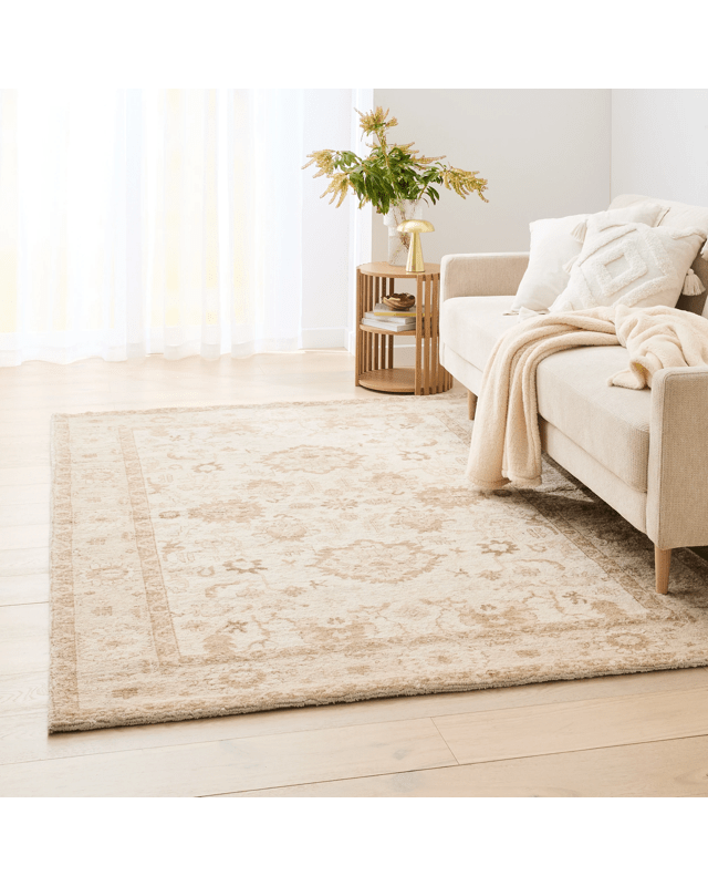 Sana Wool Rich Rug - Beige, Large - 235cm x 1