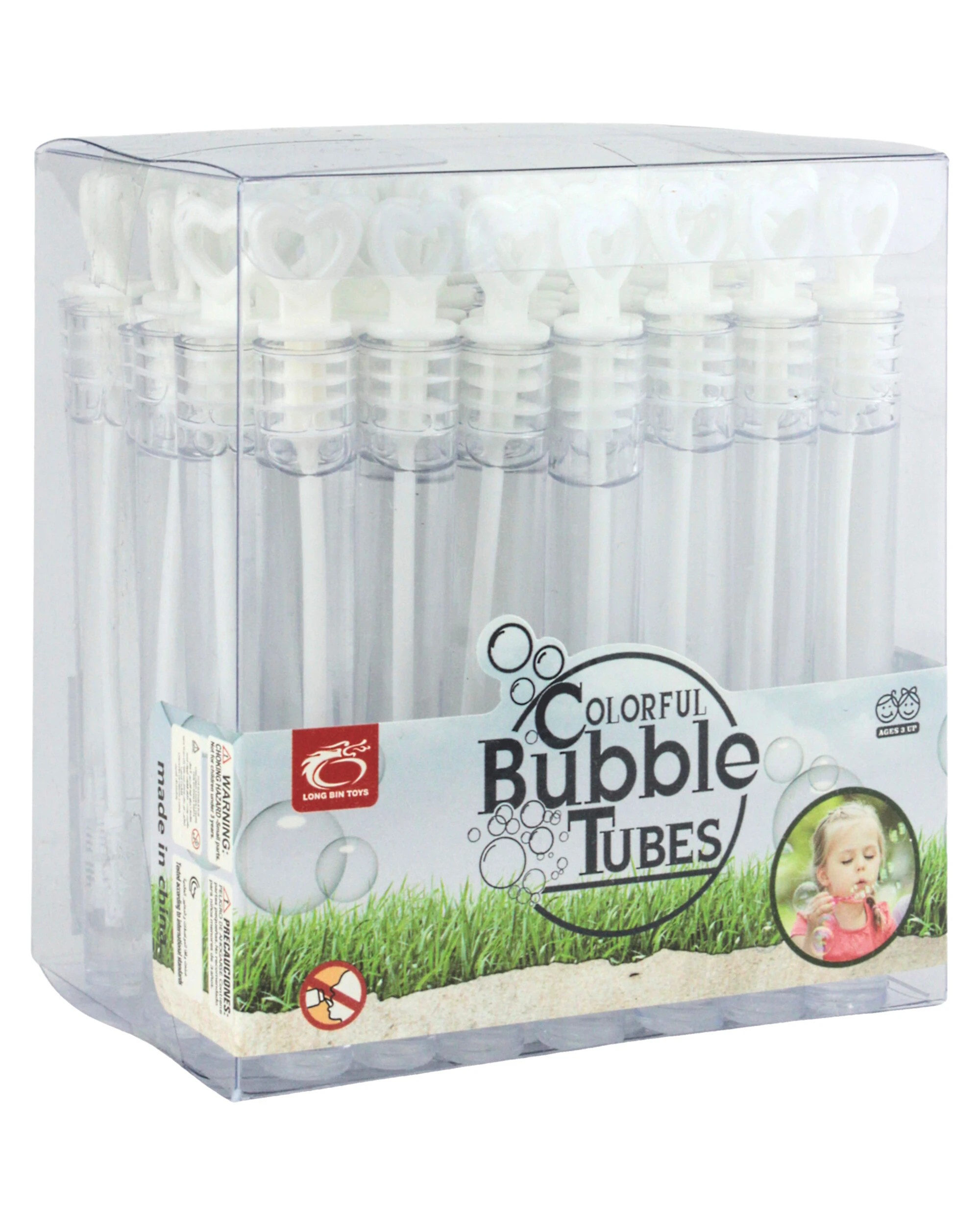 4 Partyrama 48Pcs Mini White Love Heart Bubble Wands - White, 4 of 4