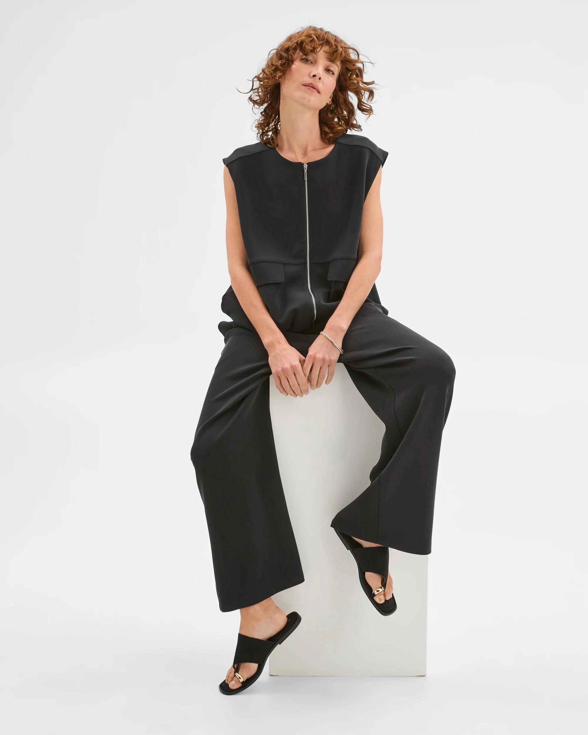 2 Target Woman Suede Touch Pull On Pants WASHED BLACK, 2 of 5