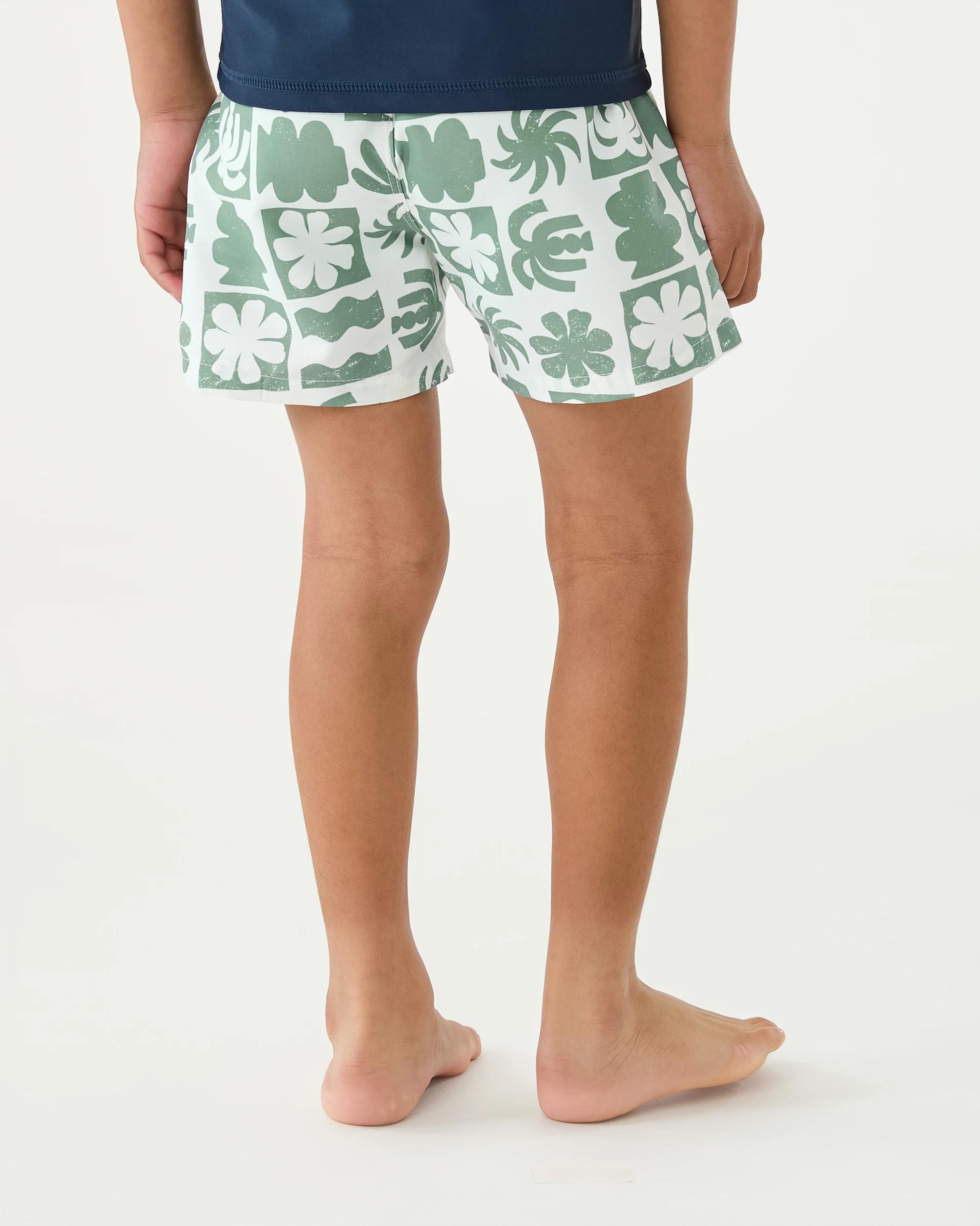 2 Printed Boardshorts Grn Tiles, 2 of 6