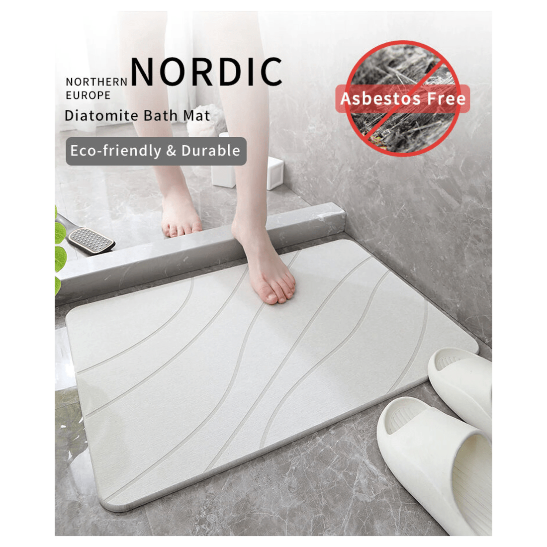 5 BR Home Diatomite Bath Mat with Anti-Slip Design for Quick Drying, 5 of 8