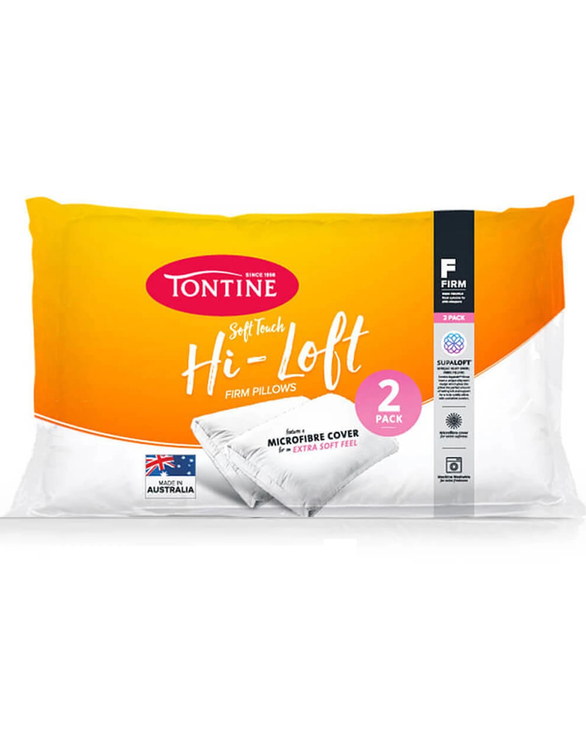1 Tontine Hi-Loft Gusset Sleeping Pillow Rectangle 2PK - White, 1 of 4