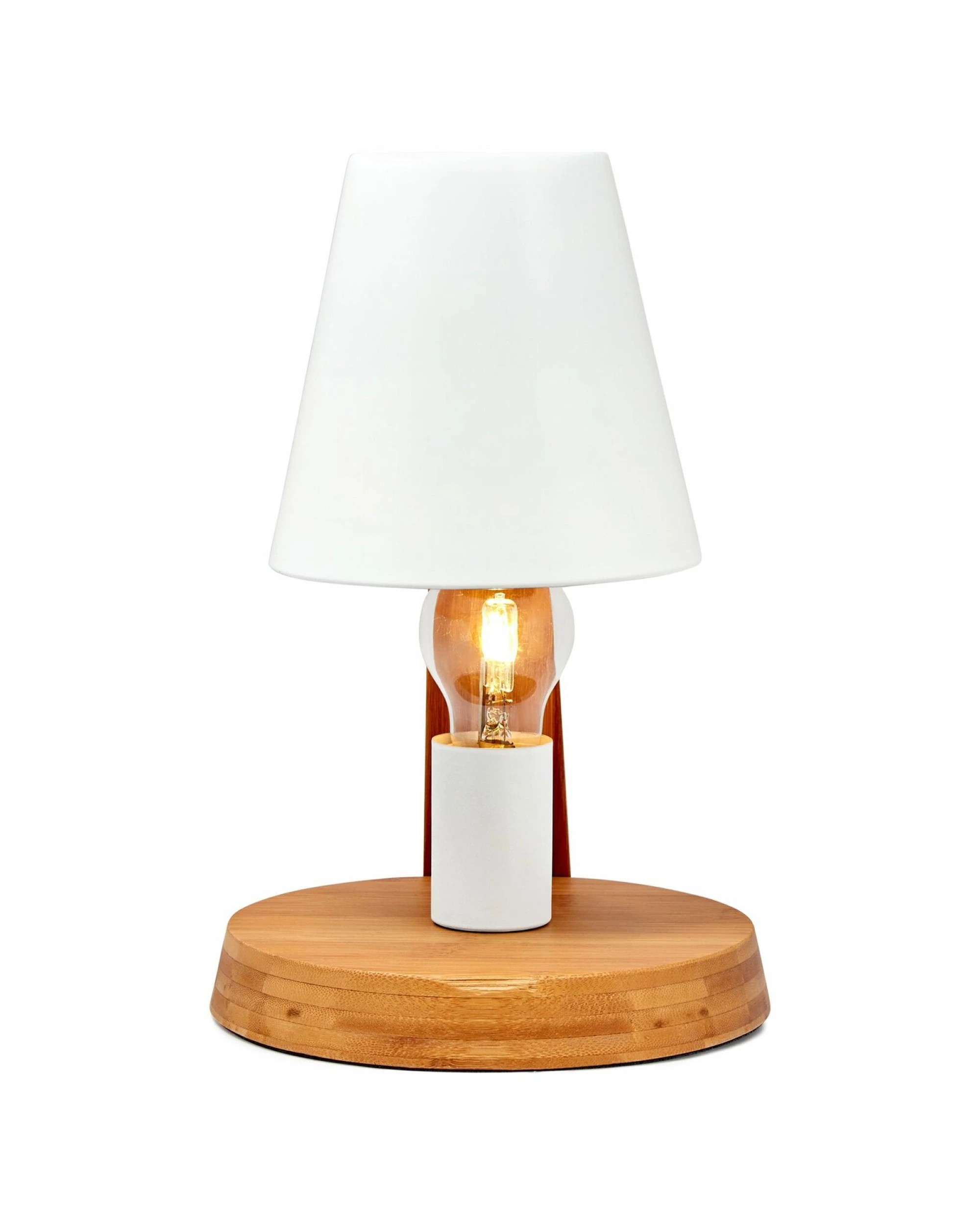 3 BR Home Modern Desk Lamp with Metal Shade and Wooden Base, 3 of 7