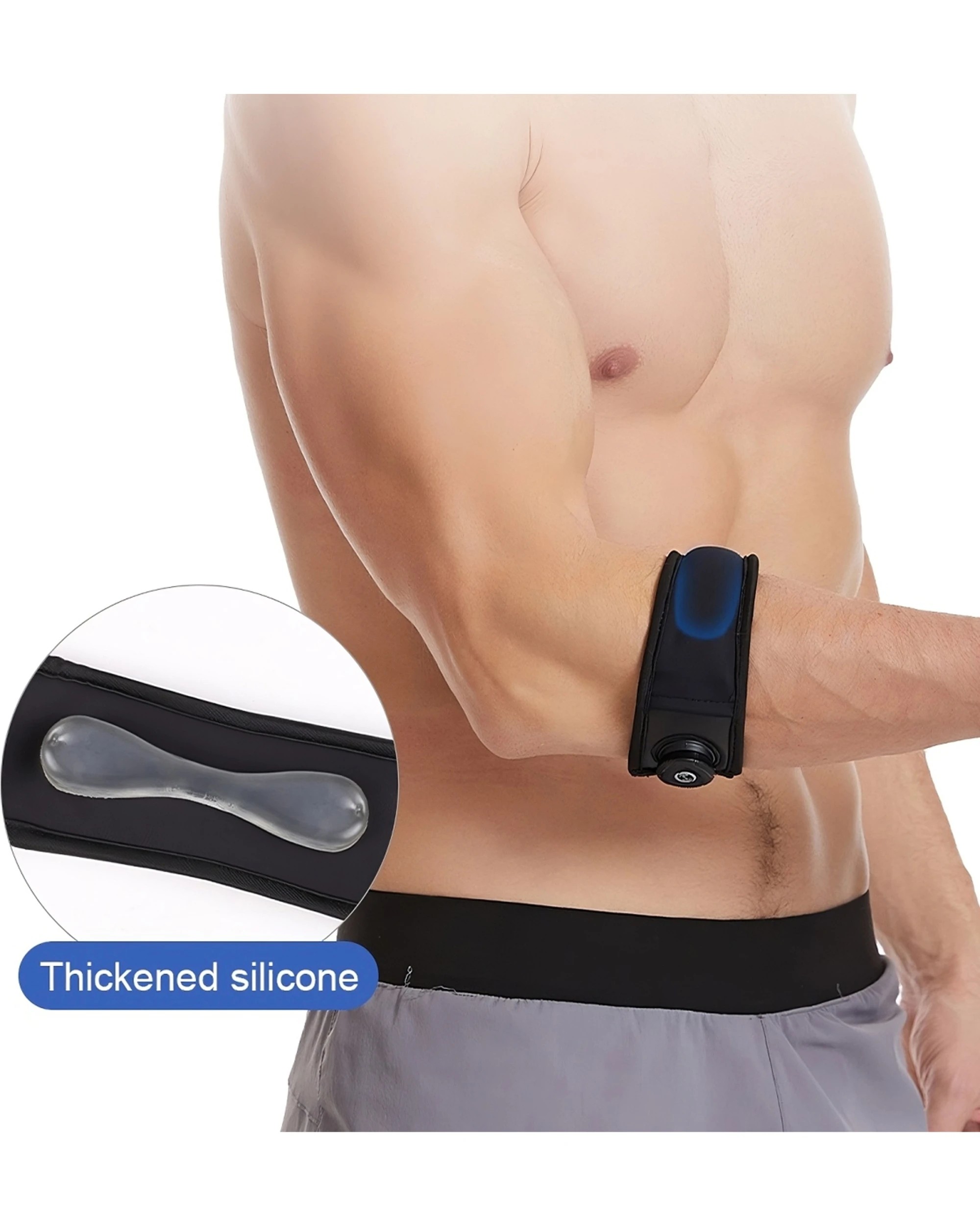 4 Bodyassist Tennis Elbow Strap With Pressure Dial Unisex Orthopaedic Support L-X - Black, 4 of 4