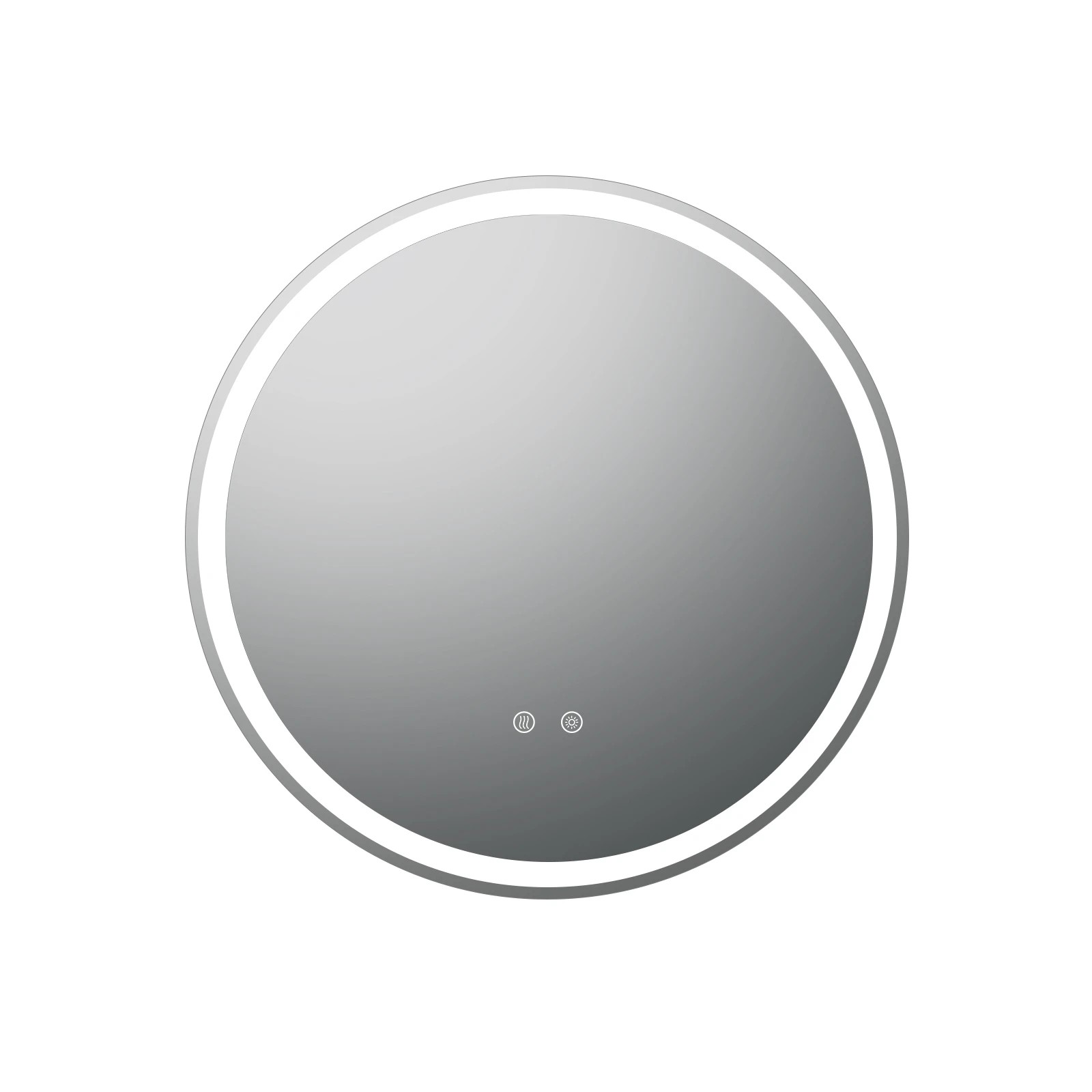 1 Costway 70cm Round LED Bathroom Mirror Wall-mounted Backlit Vanity Mirror, 1 of 6