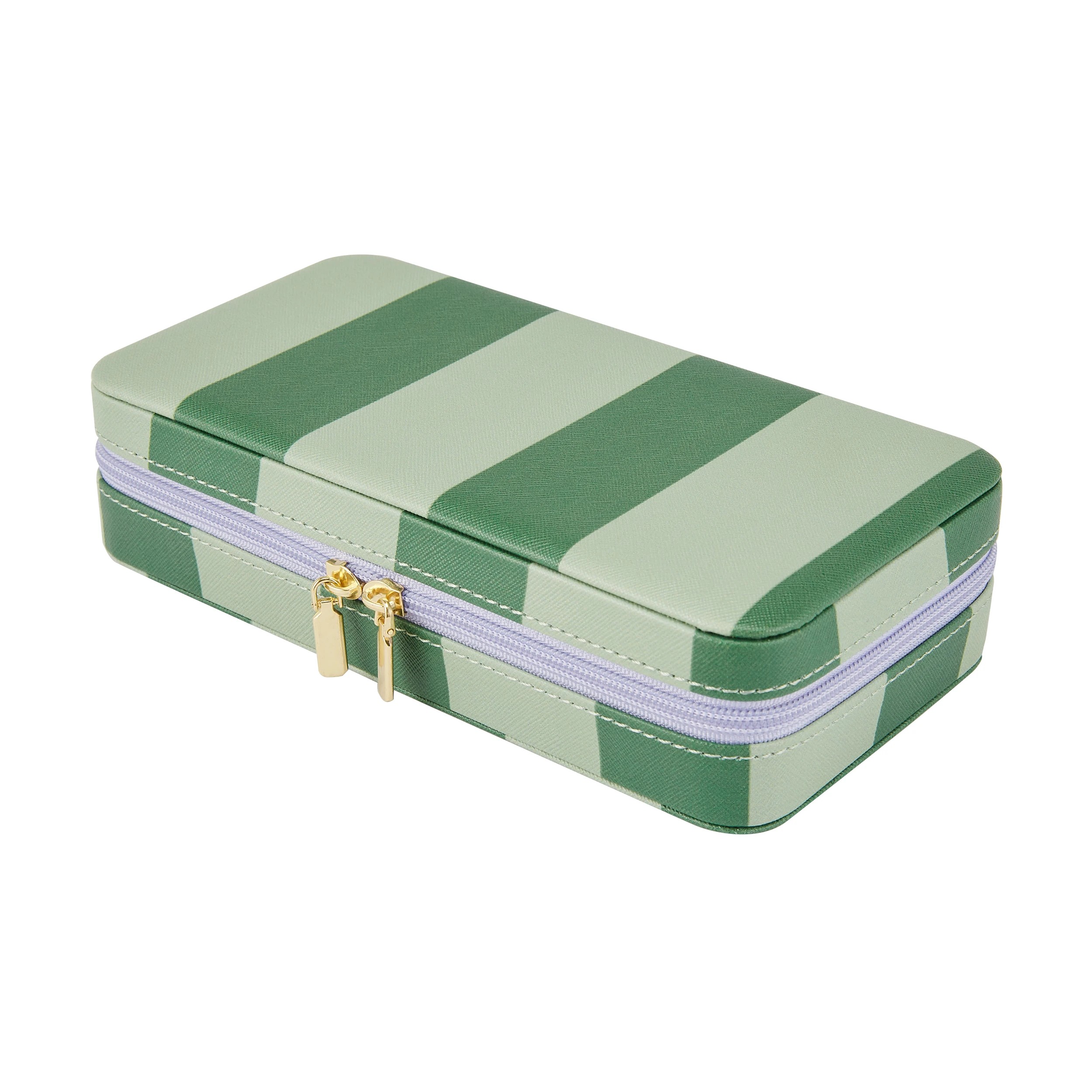 1 Green Stripe Jewellery Case, 1 of 6