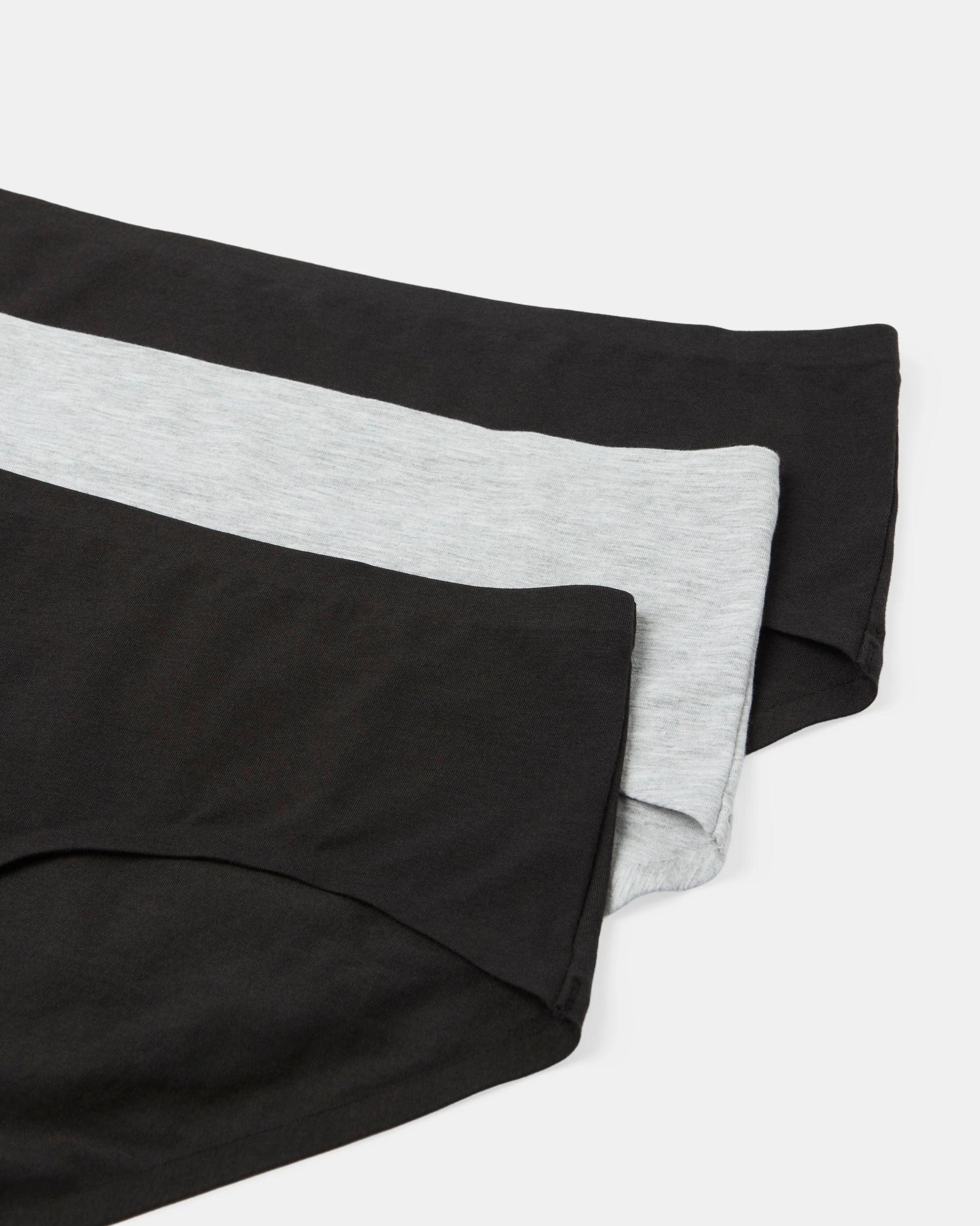 10 3 Pack Modal Cotton Blend Boyleg Briefs Blk Sm Blk, 10 of 10
