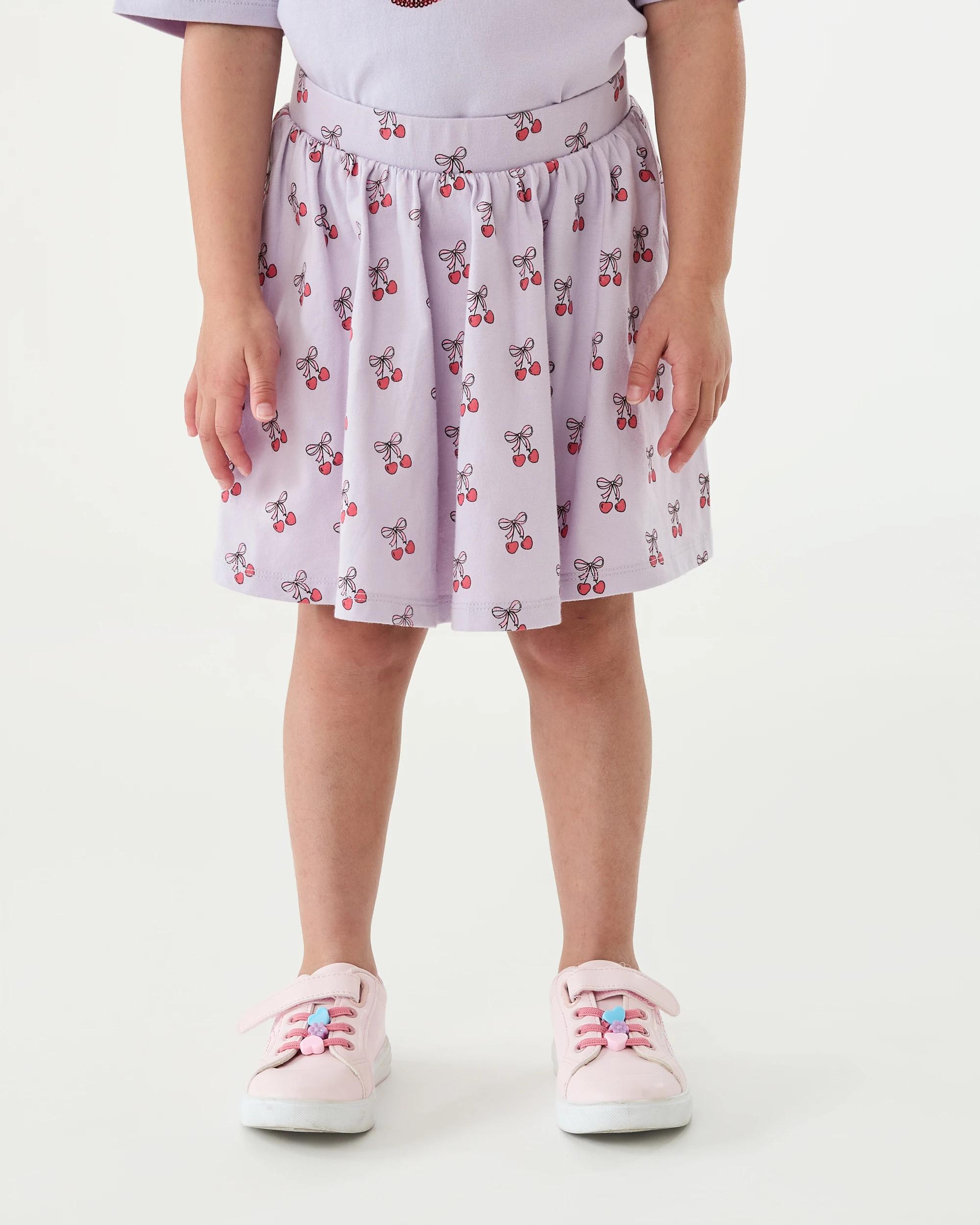 1 Printed Skort Prpl Chery, 1 of 6
