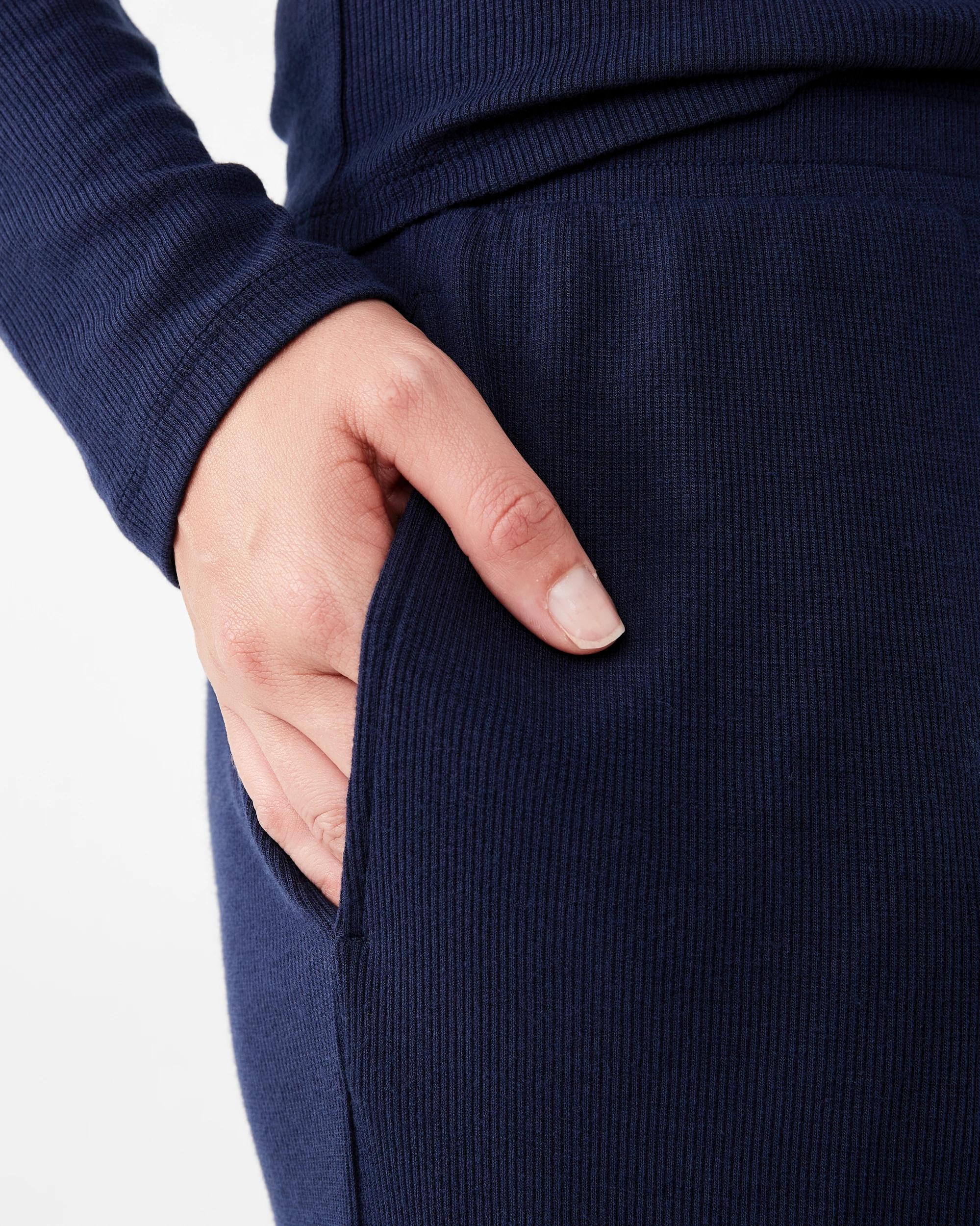 5 Rib Wide Leg Comfort Pants Navy Blaze, 5 of 6