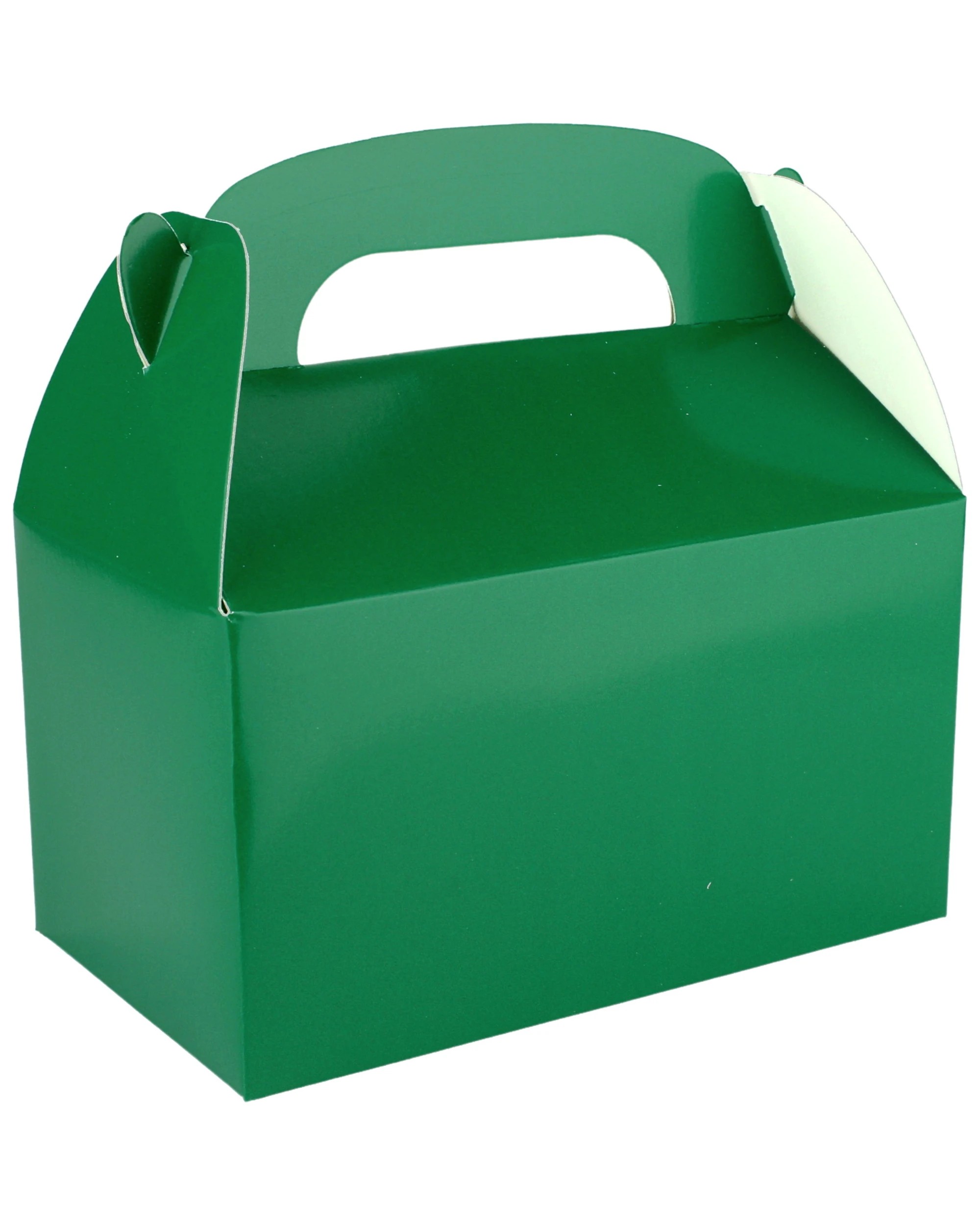 1 Partyrama Green Lolly/Treat Boxes with Handle Pack of 6 - Green, 1 of 2