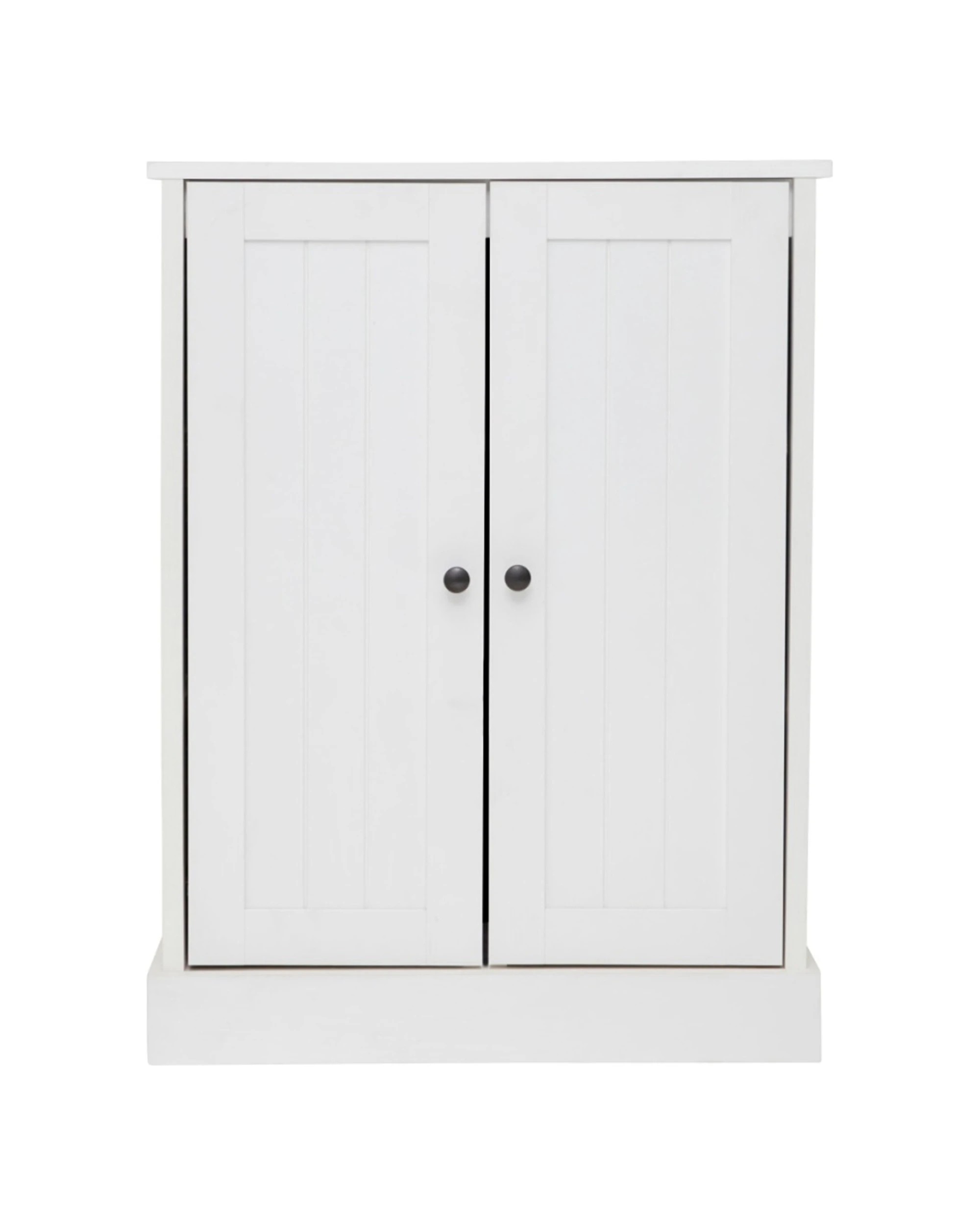 1 Alpine Bay Hamptons 2 Door Low Line Multipurpose Cupboard Storage Unit - White, 1 of 9