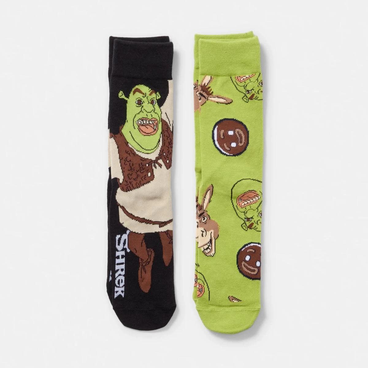 1 2 Pack Shrek License Socks 2PK SHREK, 1 of 2