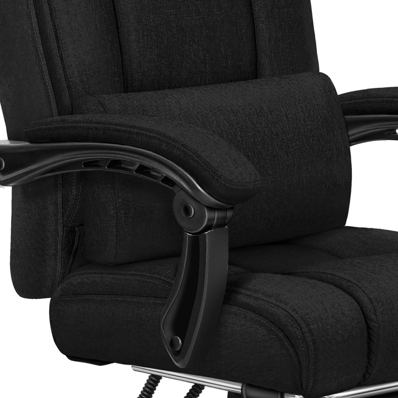 8 Alfordson Office Chair Executive Computer Gaming Fabric Seat Recliner - Black, 8 of 10