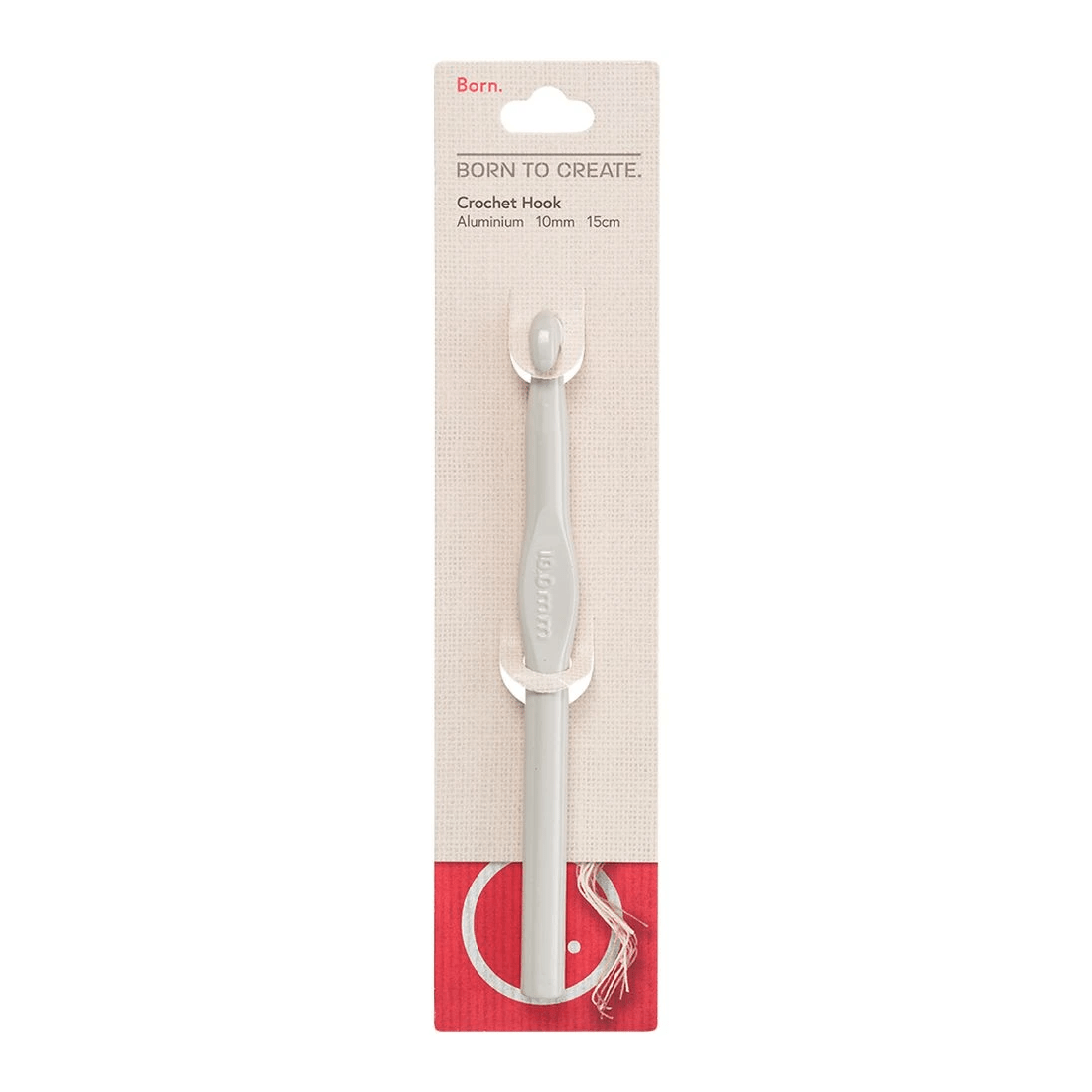 1 Born Aluminium Crochet Hook 10mm, 1 of 3