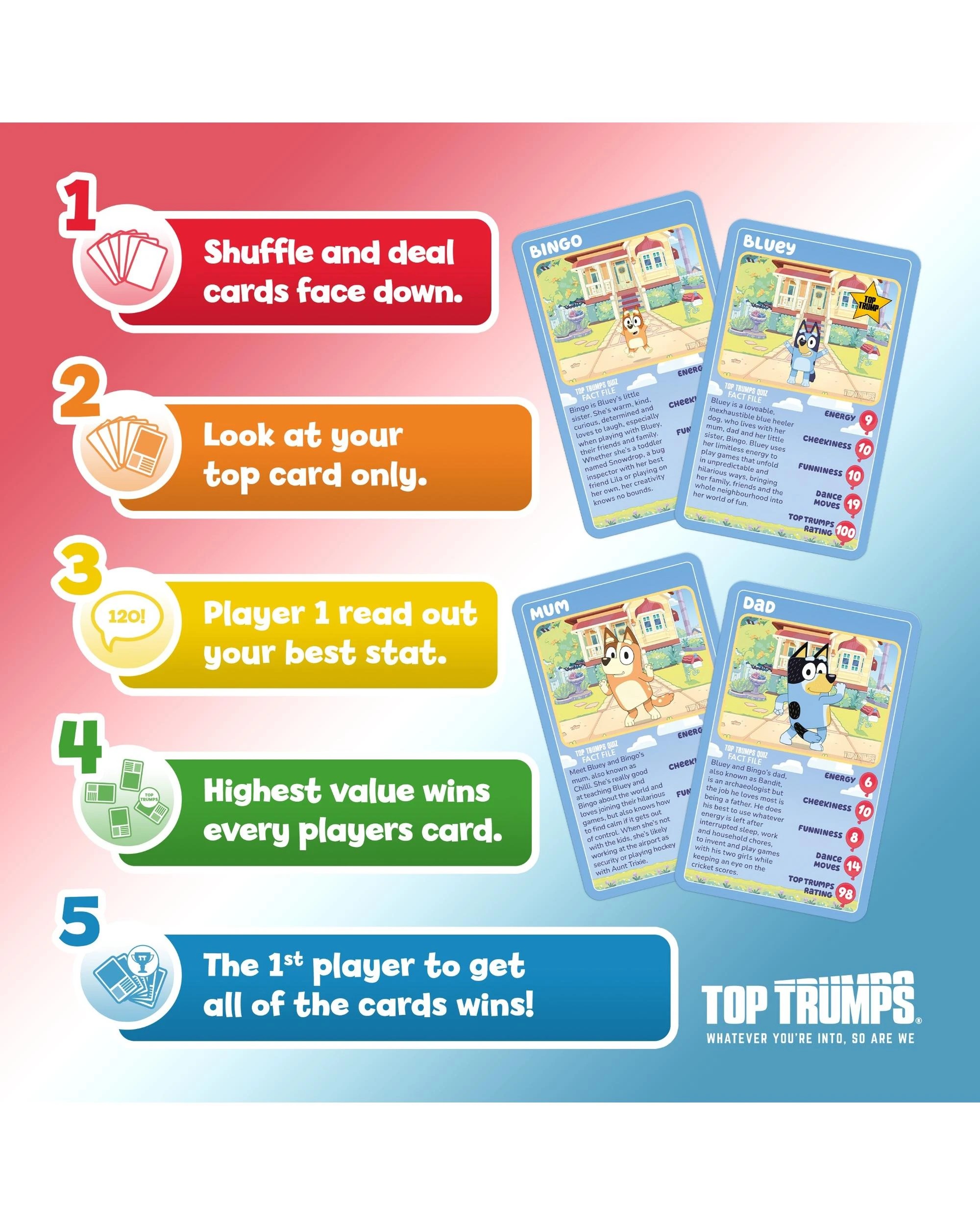 5 Top Trumps Bluey Edition Card Game, 5 of 5