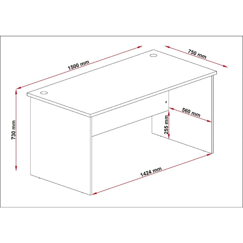 2 Toro Desk 1500 x 750mm Maple/Grey Desks, Tables and Workstations, 2 of 2