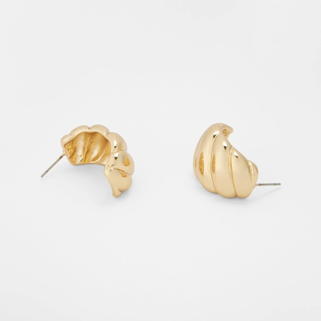 4 Croissant Teardrop Earrings - Gold Tone, 4 of 4