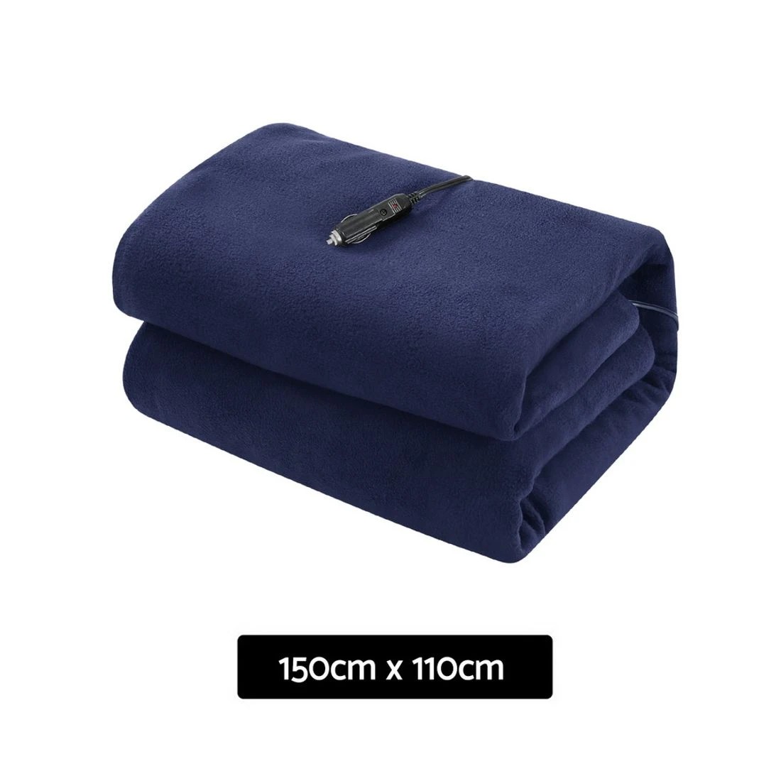 2 Giselle Electric Car Blanket Heated Travel Throw Ultra Soft Polyester 12V Plug Long Cord Portable Road Comfort - blue, 2 of 7