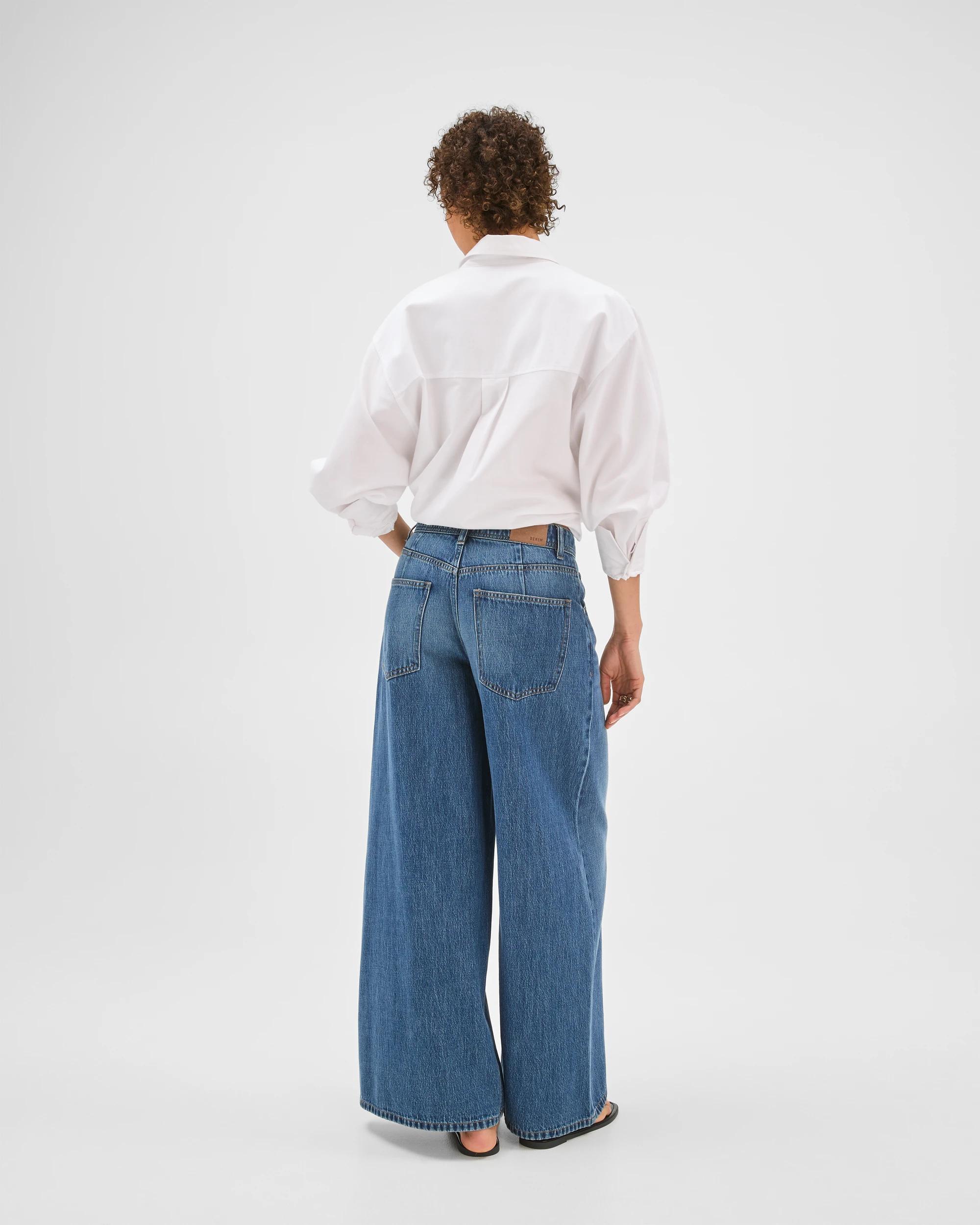 6 Target Denim AirLoom Slouch Wide Leg Denim Jeans DARK WORN, 6 of 6