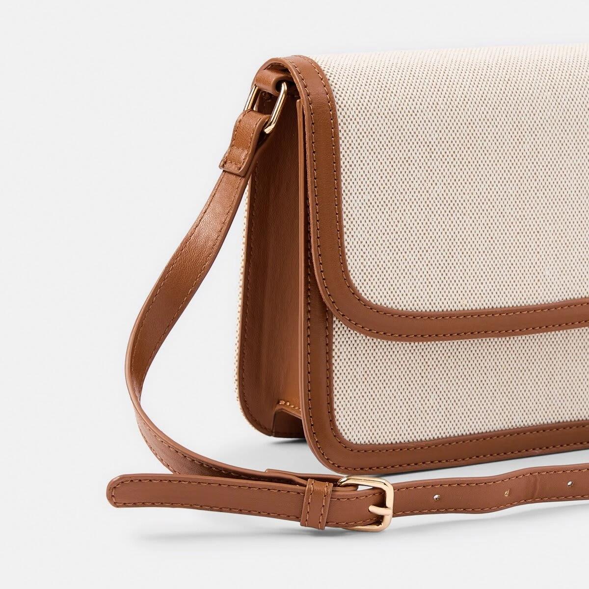 3 Woven Contrast Crossbody Bag Nat Tan, 3 of 6