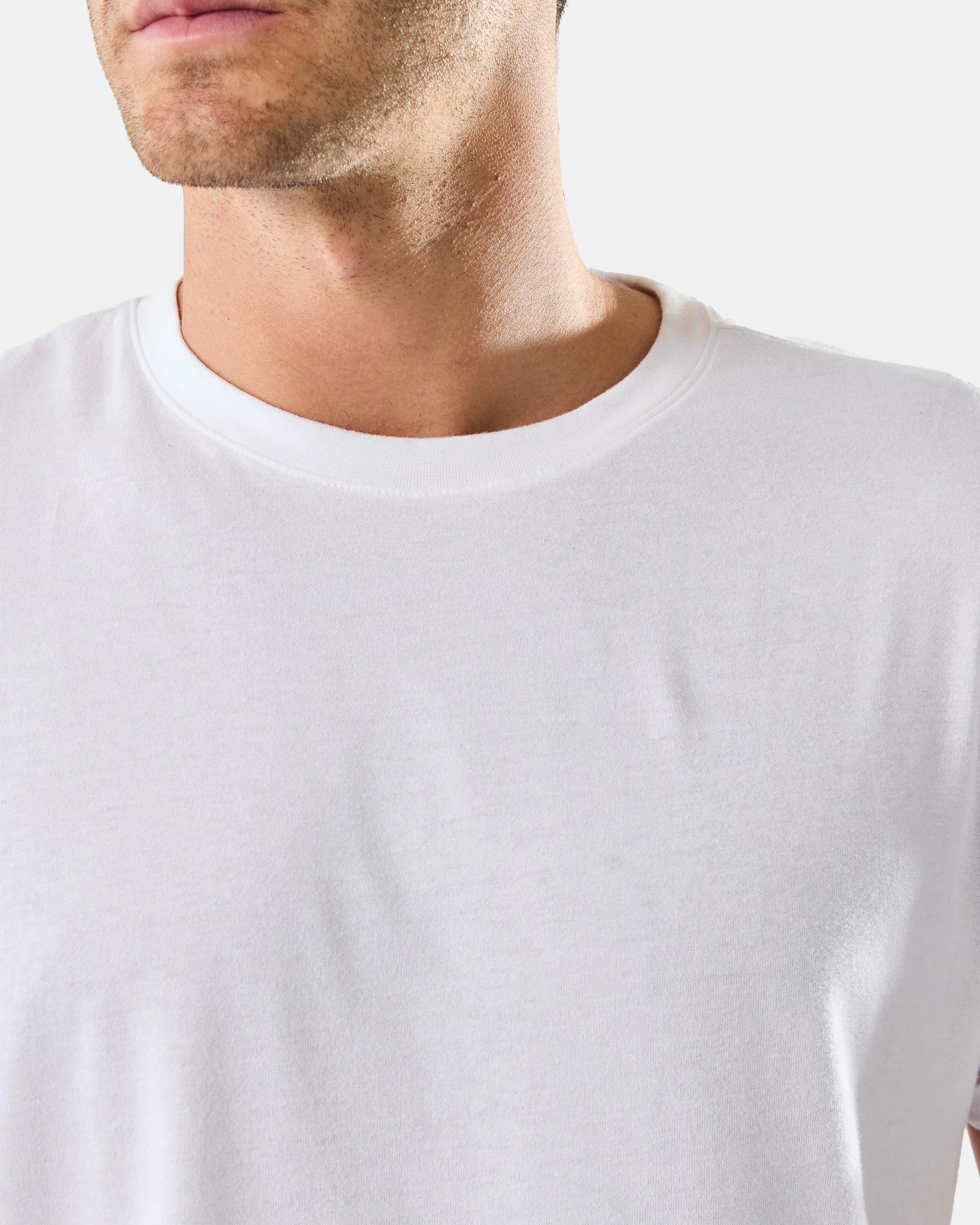 7 Australian Grown Cotton Crew Neck T-shirt WHITE, 7 of 10