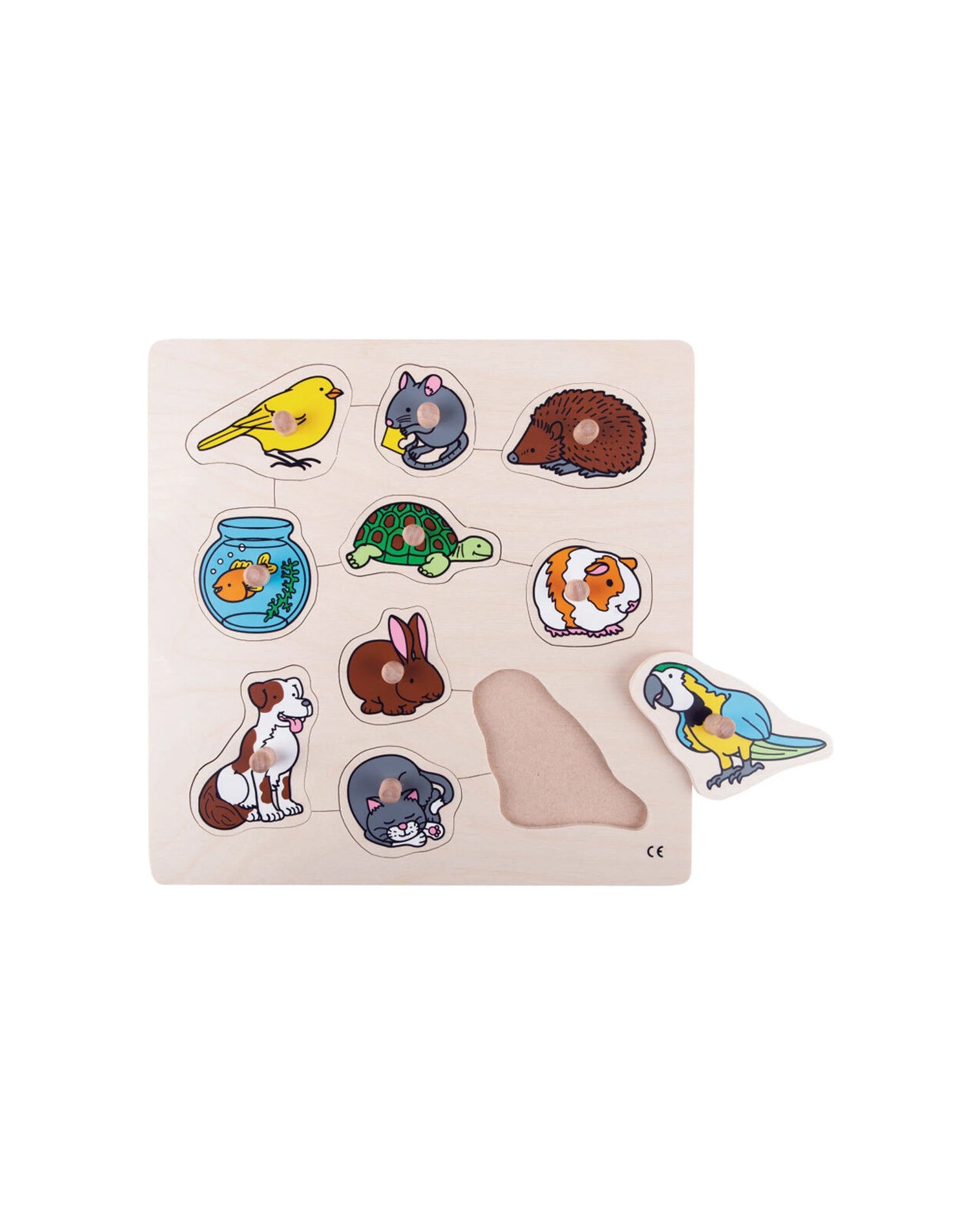 3 EDUCO EDUCATIONALL Inlay Board Puzzle Wooden Pets Skill Development 3 Years - Multi, 3 of 3