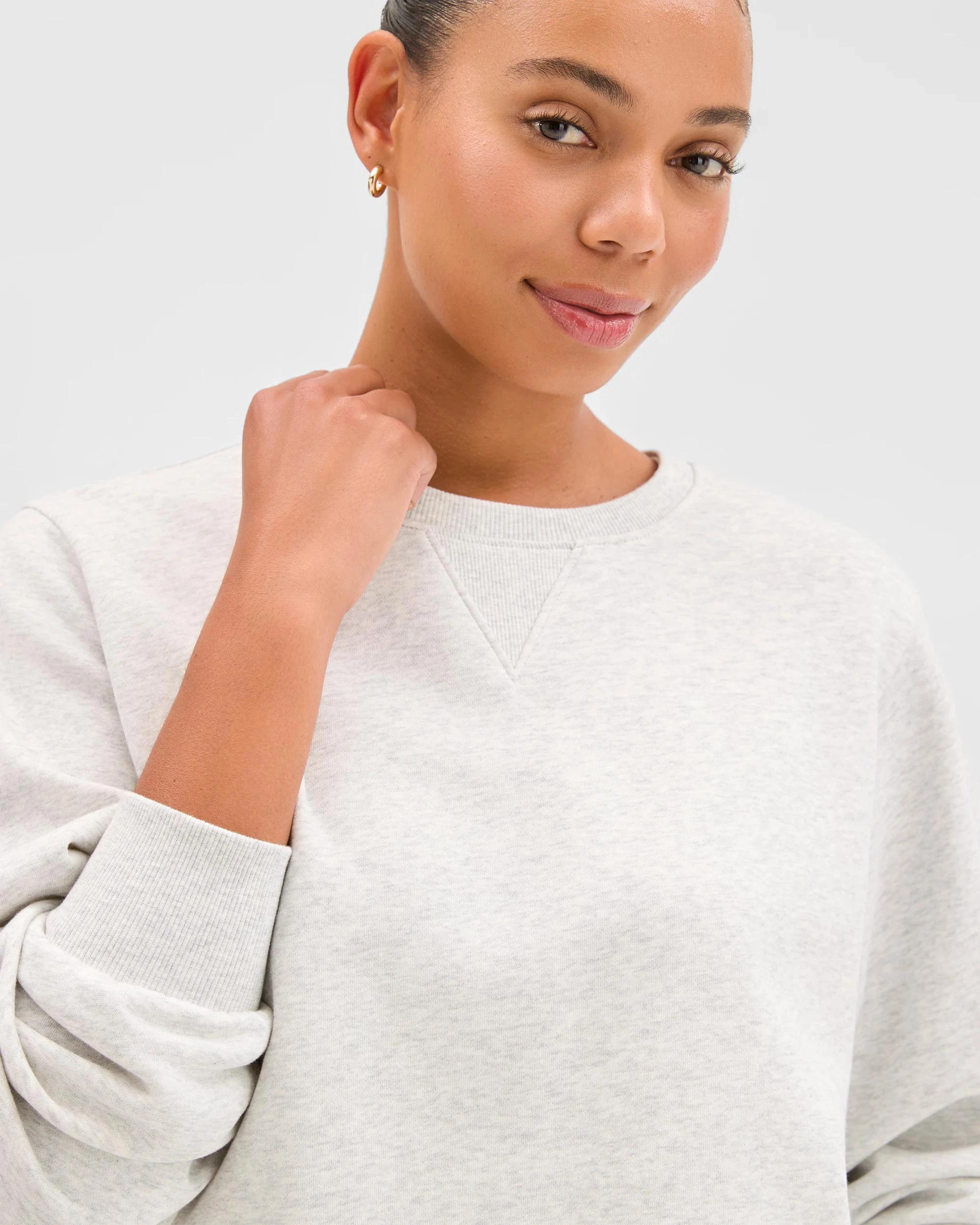 4 Target Active Australian Cotton Blend Fleece Sweat Top SILVER MARLE, 4 of 6