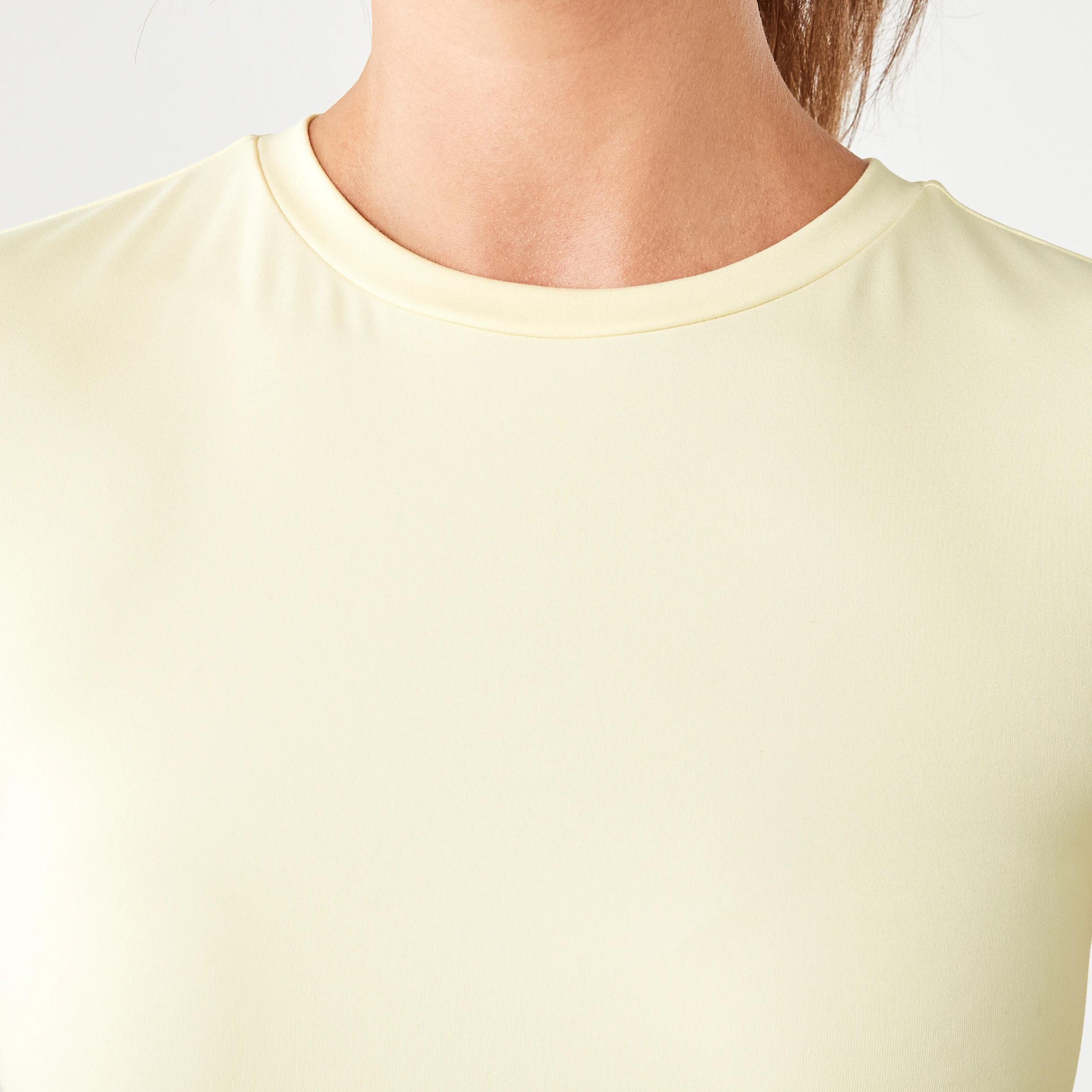 5 Active Womens Ultra Soft Crew Neck T-shirt LEMON MIST, 5 of 5