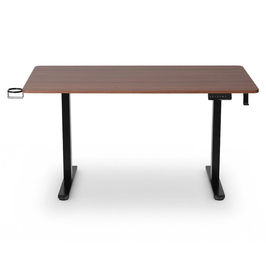 3 Artiss Standing Desk Motorised Dual Motor Electric Walnut 140CM - Brown, 3 of 8