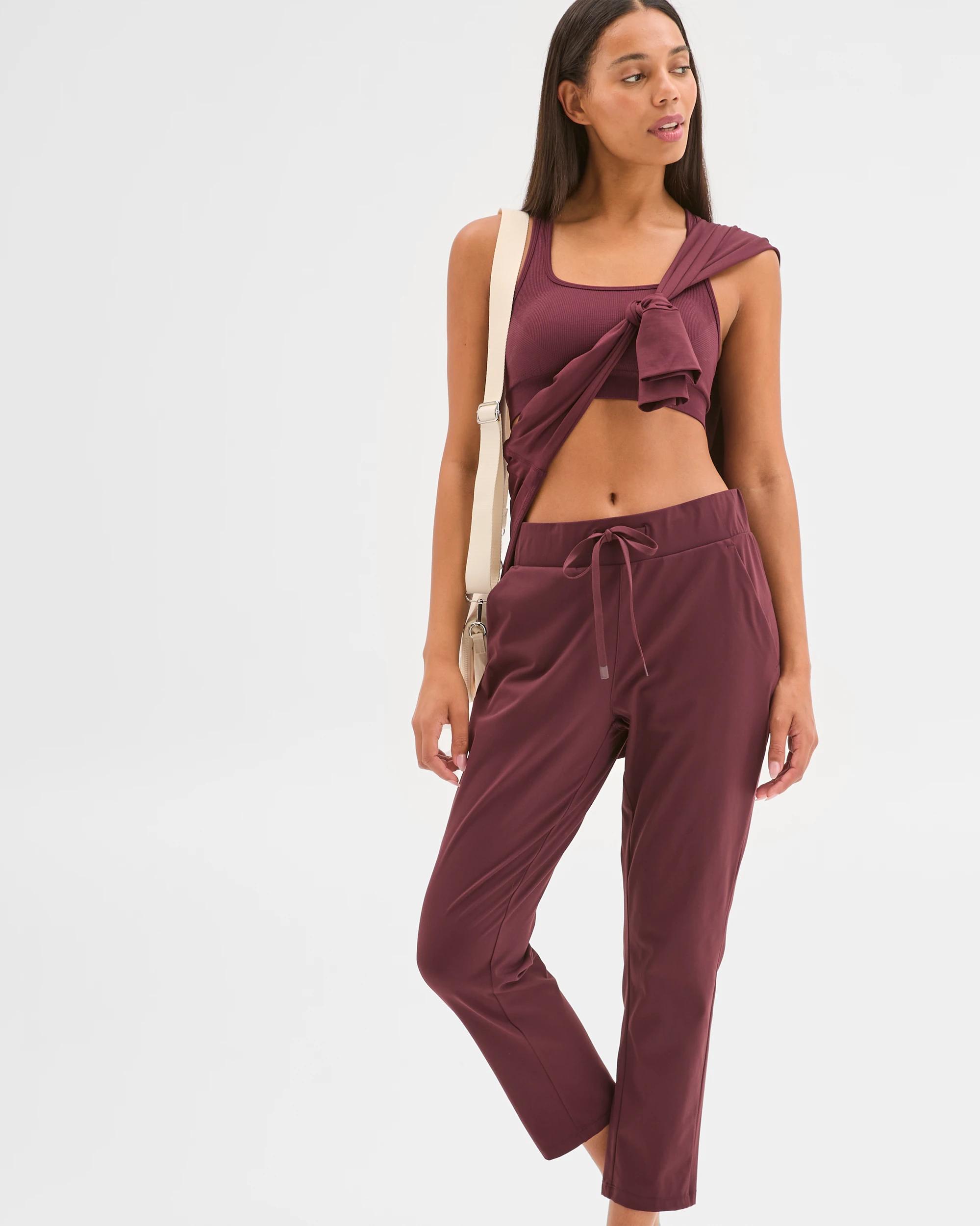 3 Target Active Studio Soft Travel Pants WINETASTING, 3 of 7