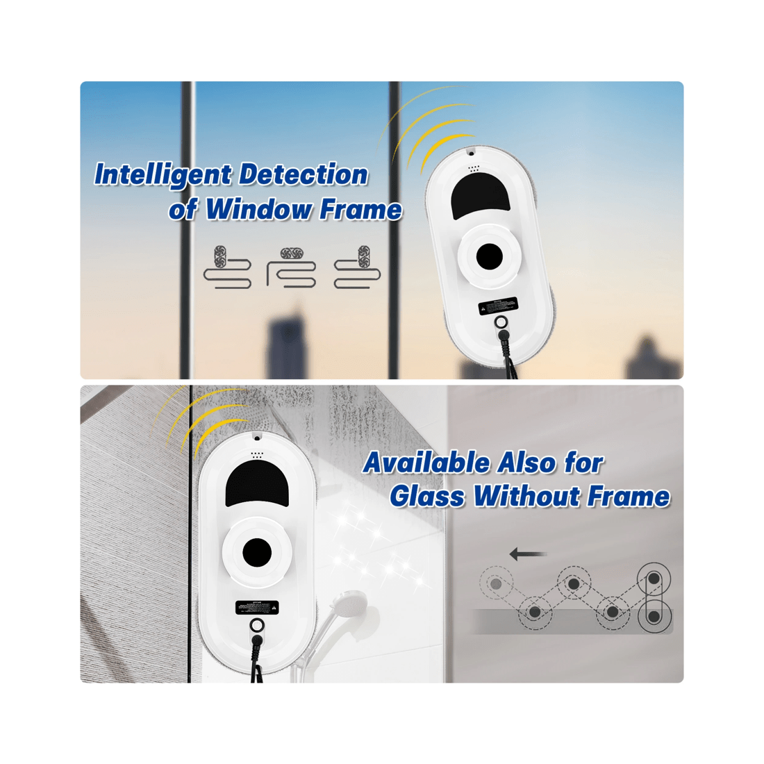 4 Advwin Window Cleaner Robot, 2800pa Automatic Window Cleaning Vacuum Robotic With Remote, Suitable For Glass Window Tile, 4 of 7