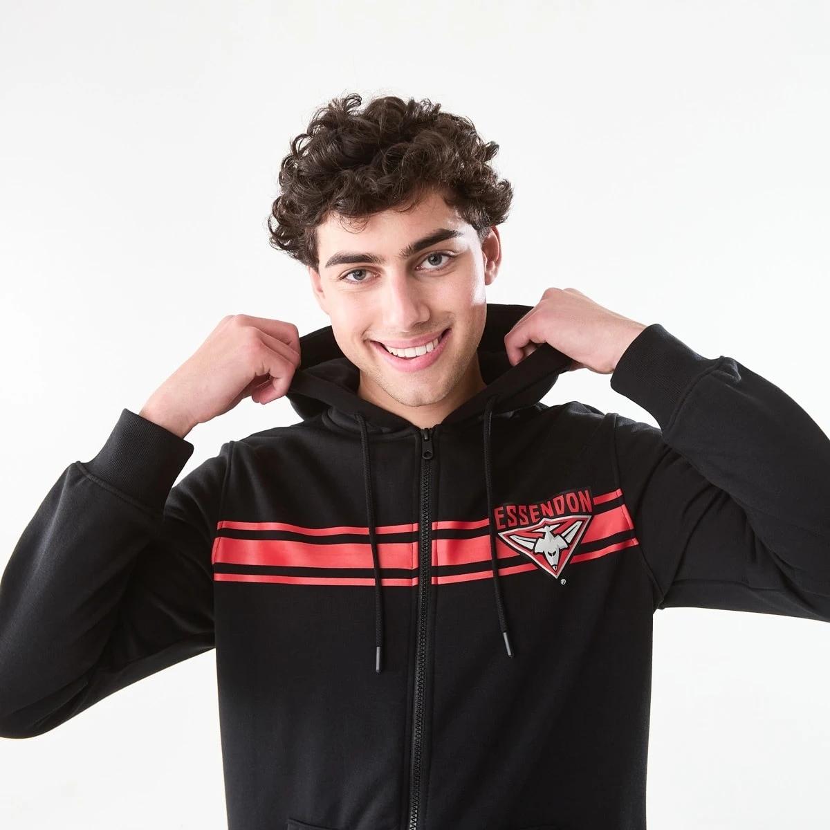 6 Official AFL Adult Zip Through Hoodie Essendon, 6 of 9