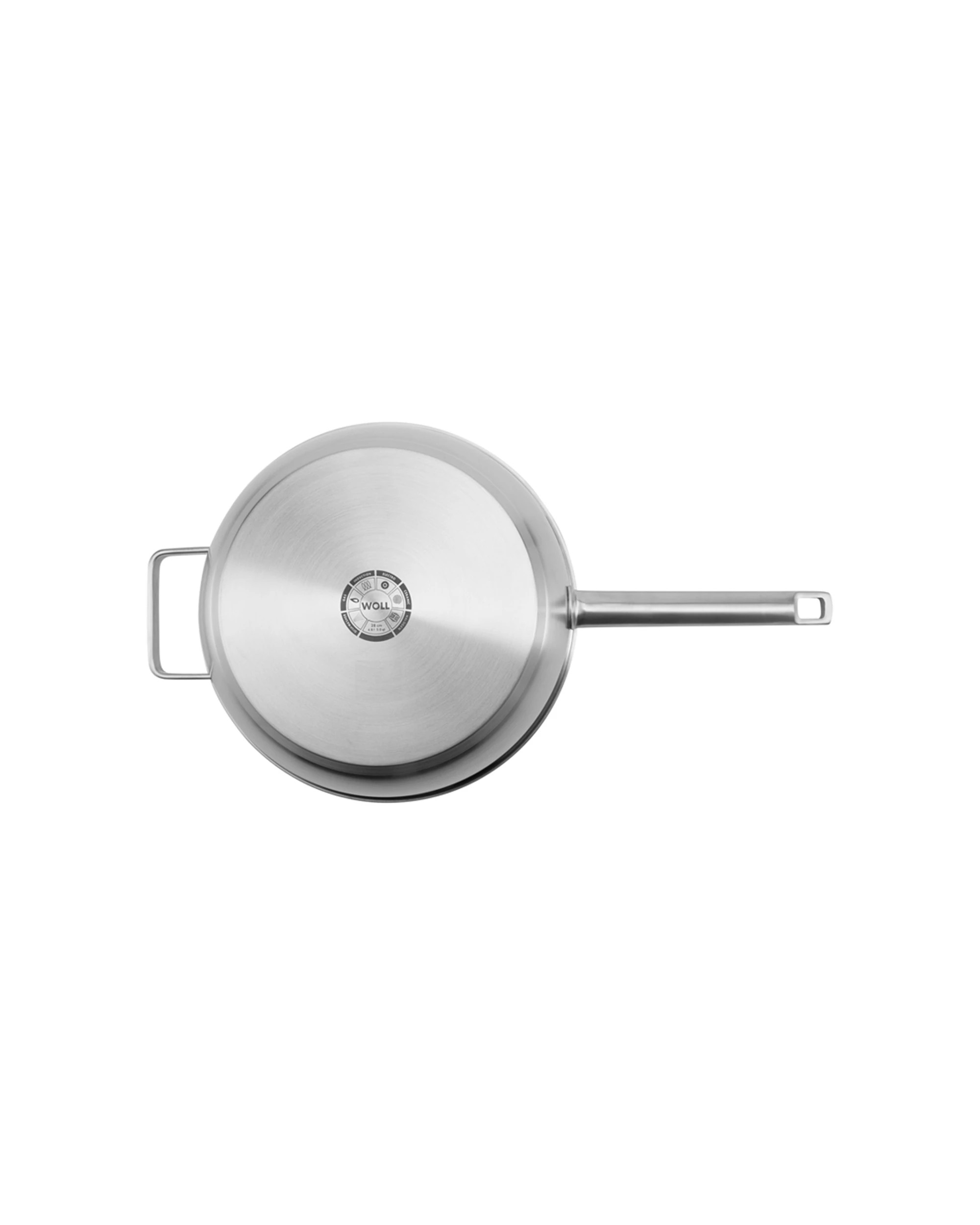 3 Woll Steel Saute Pan With Lid 28cm 4.6L Premium Stainless Steel - Silver, 3 of 3