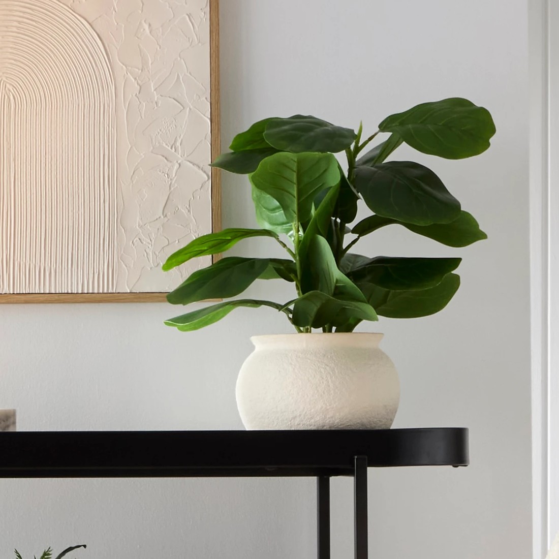 5 Artificial Fiddle Fig Plant in Pot, 5 of 5