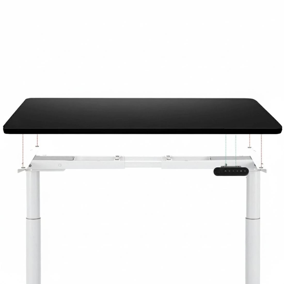 5 Artiss Standing Desk Frame Only Motorised Dual Motor - White, 5 of 5