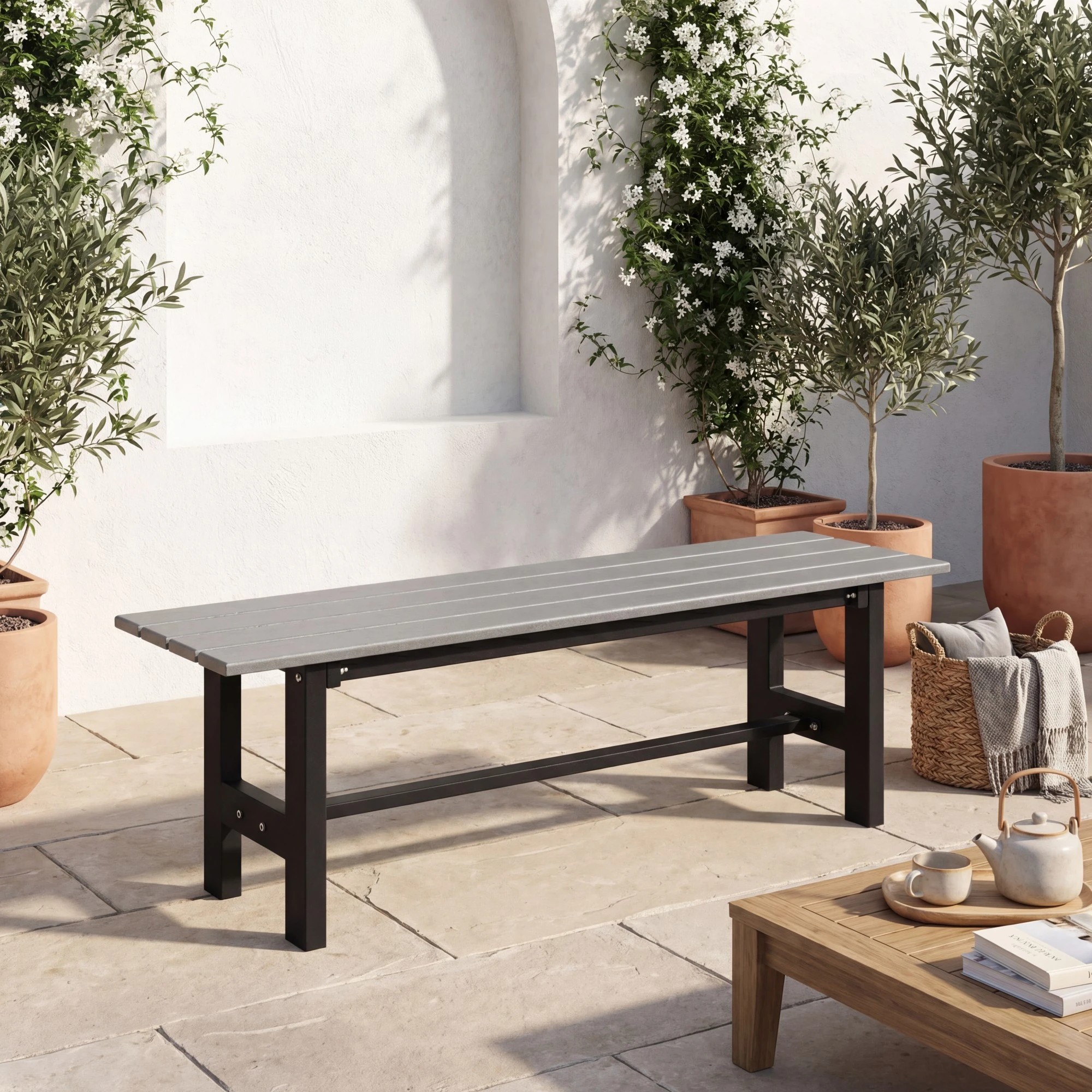 3 Costway Garden Bench 2-Seater Outdoor Patio Bench Lounge, 3 of 3